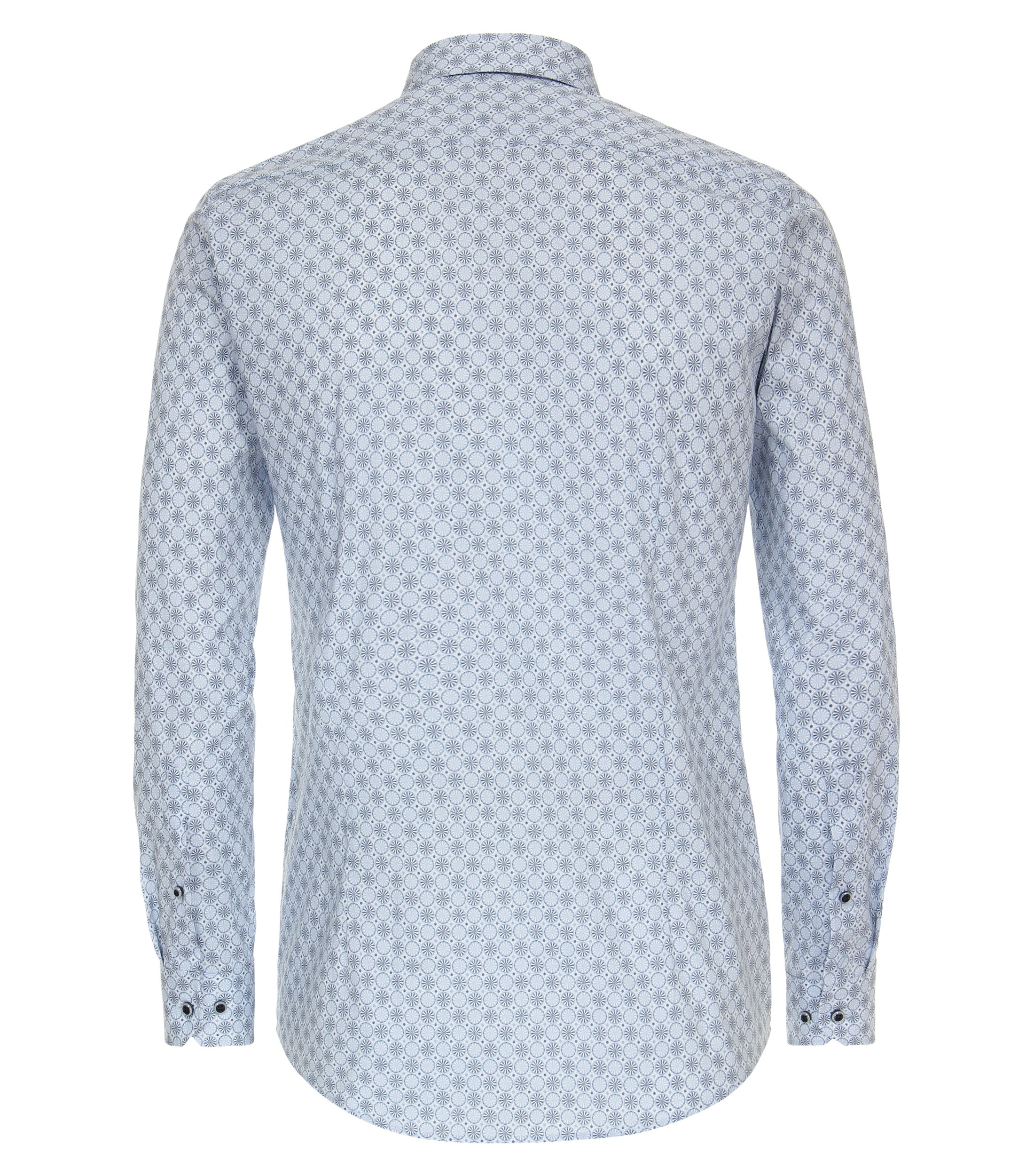 Ein Businesshemd im Print Muster in der Farbe Mittelblau