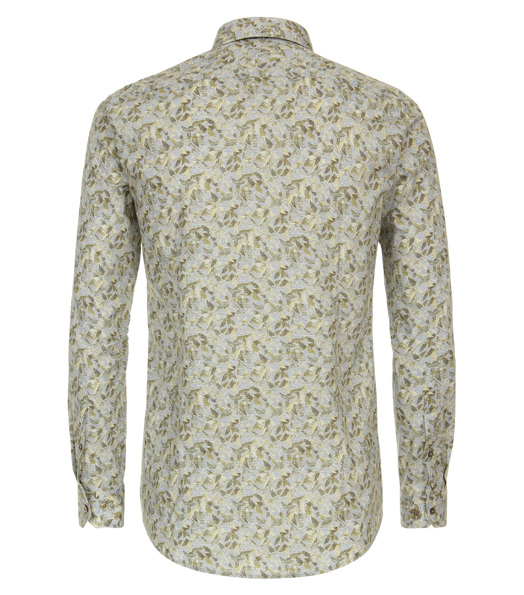 Ein Businesshemd im Print Muster in der Farbe Olive