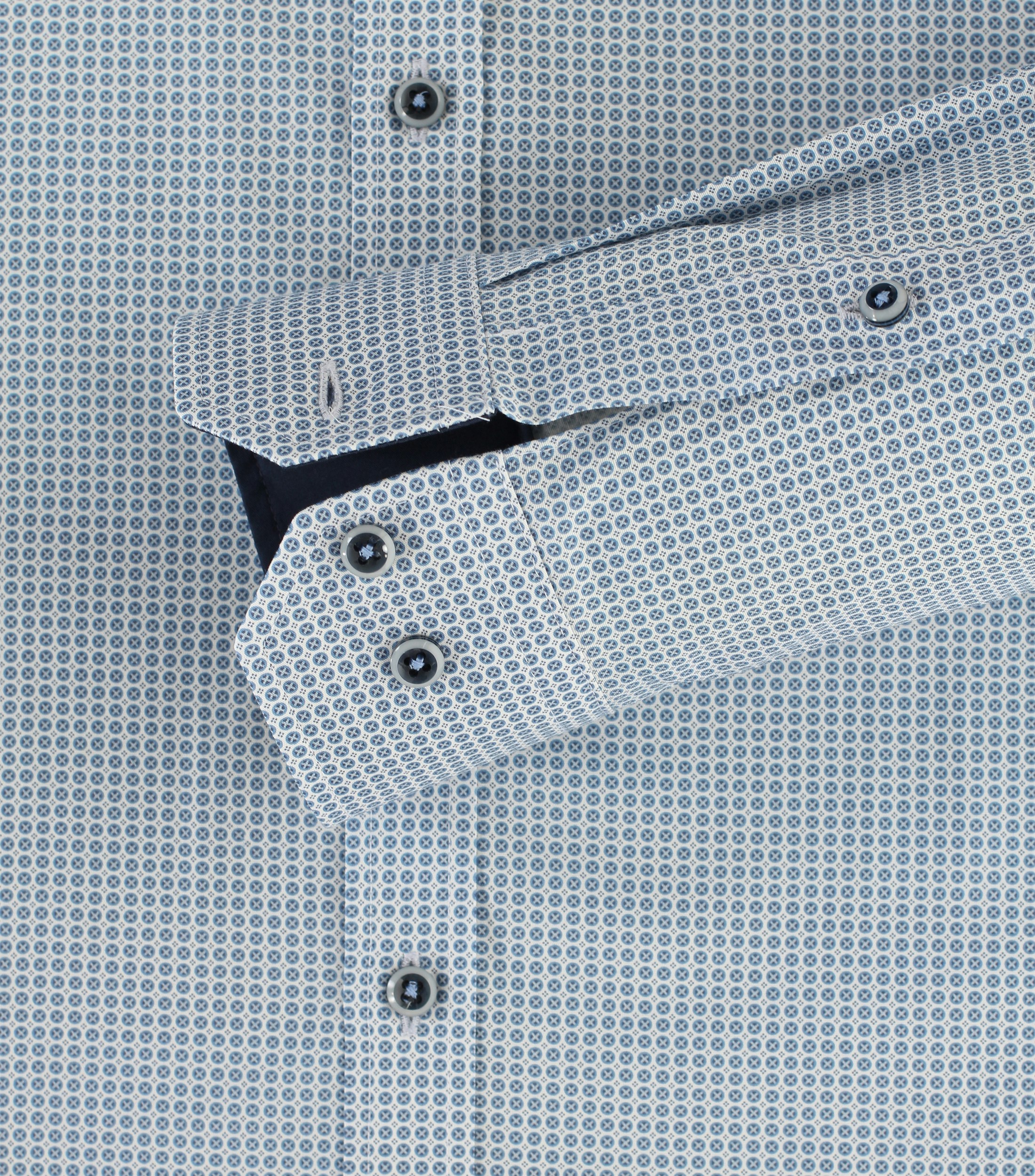 Ein Businesshemd im Print Muster in der Farbe Mittelblau