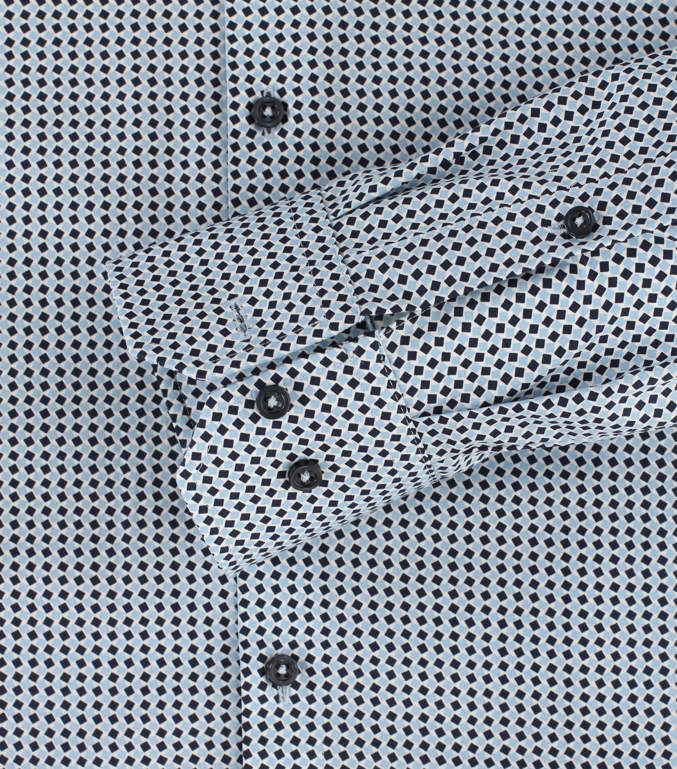 Ein Businesshemd im Print Muster in der Farbe Mittelblau