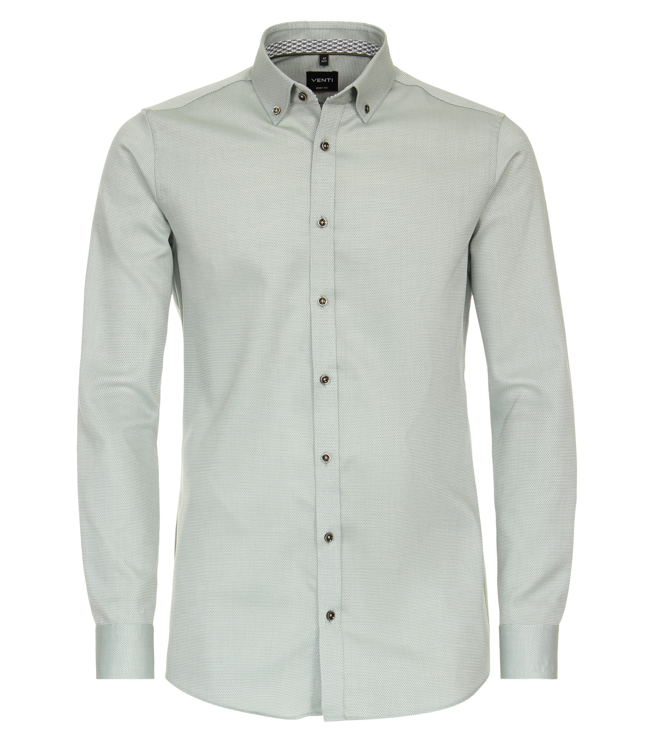 Ein Businesshemd im uni Muster in der Farbe Olive