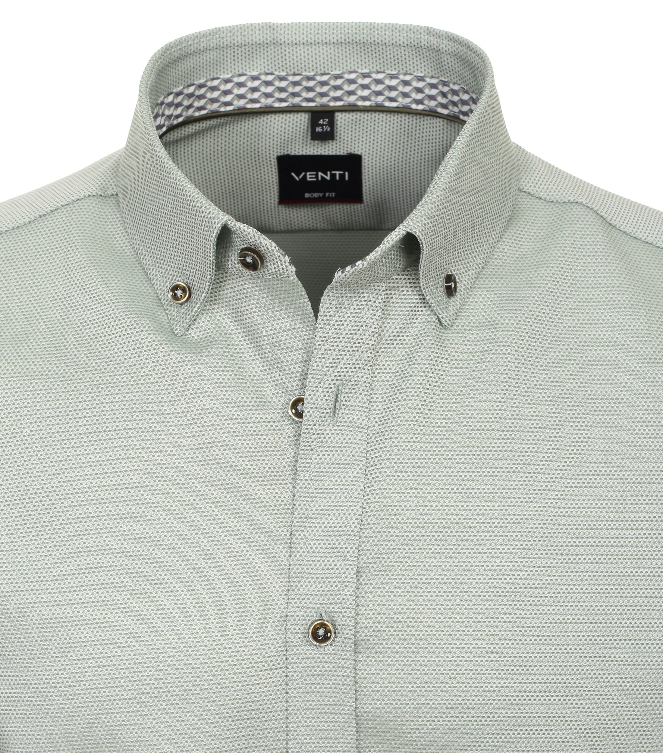 Ein Businesshemd im uni Muster in der Farbe Olive