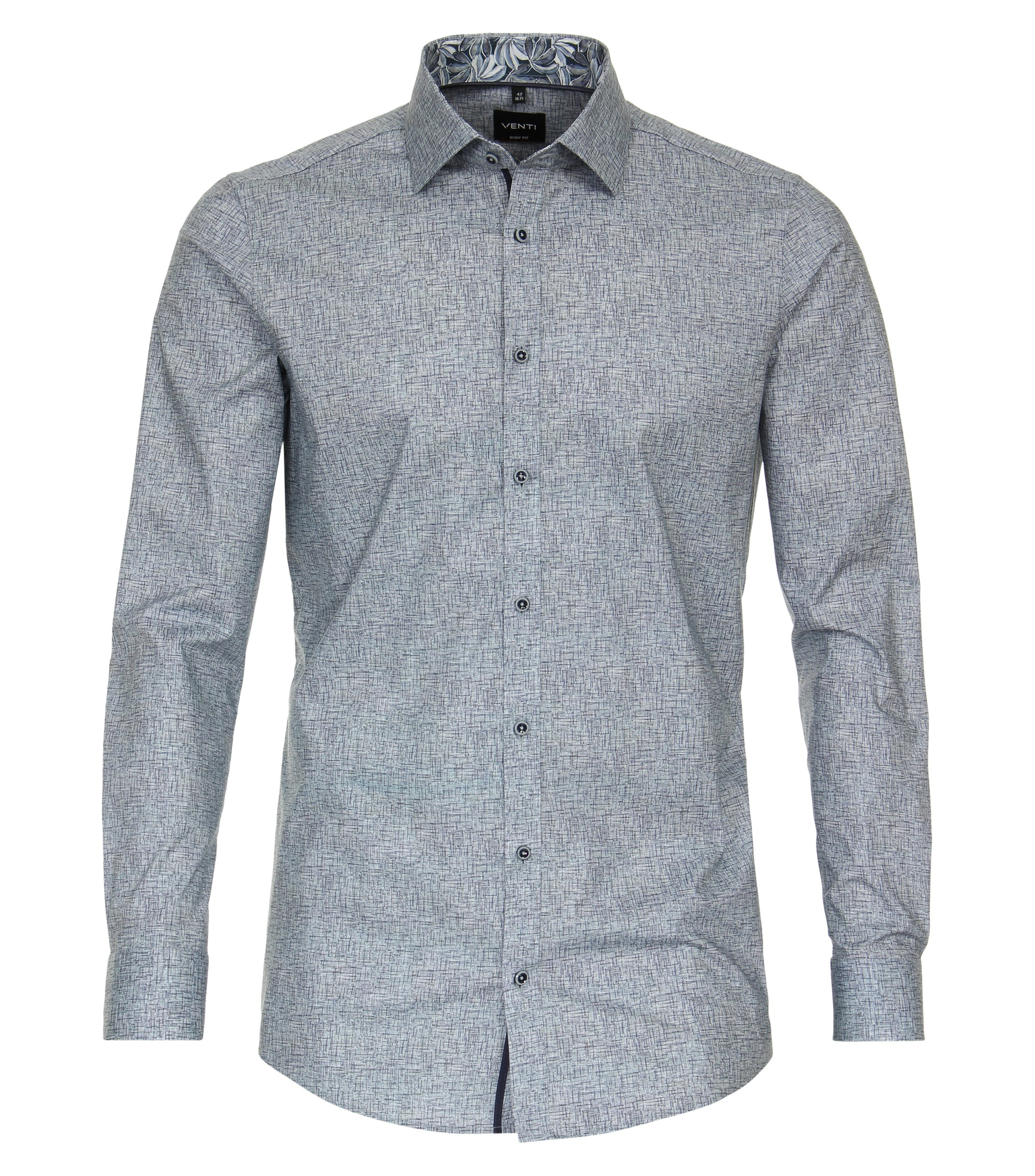 Ein Businesshemd im Print Muster in der Farbe Olive