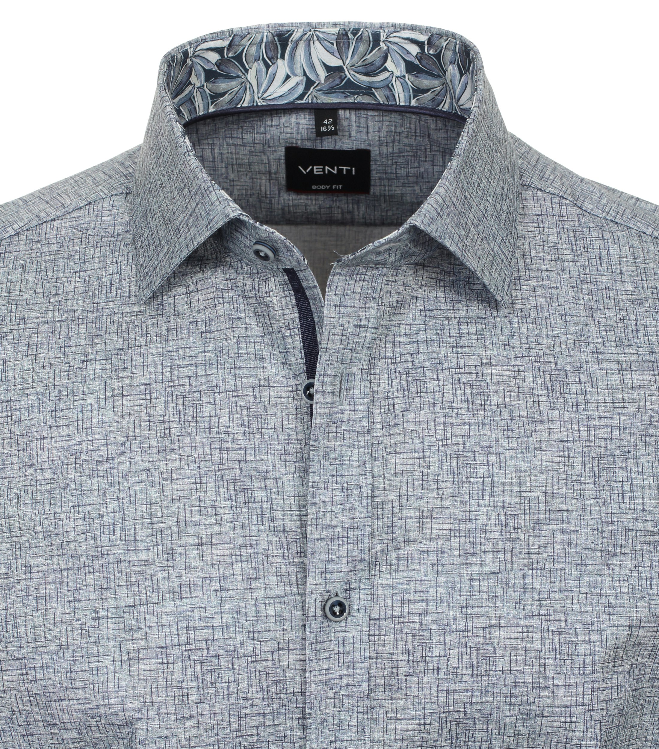 Ein Businesshemd im Print Muster in der Farbe Olive