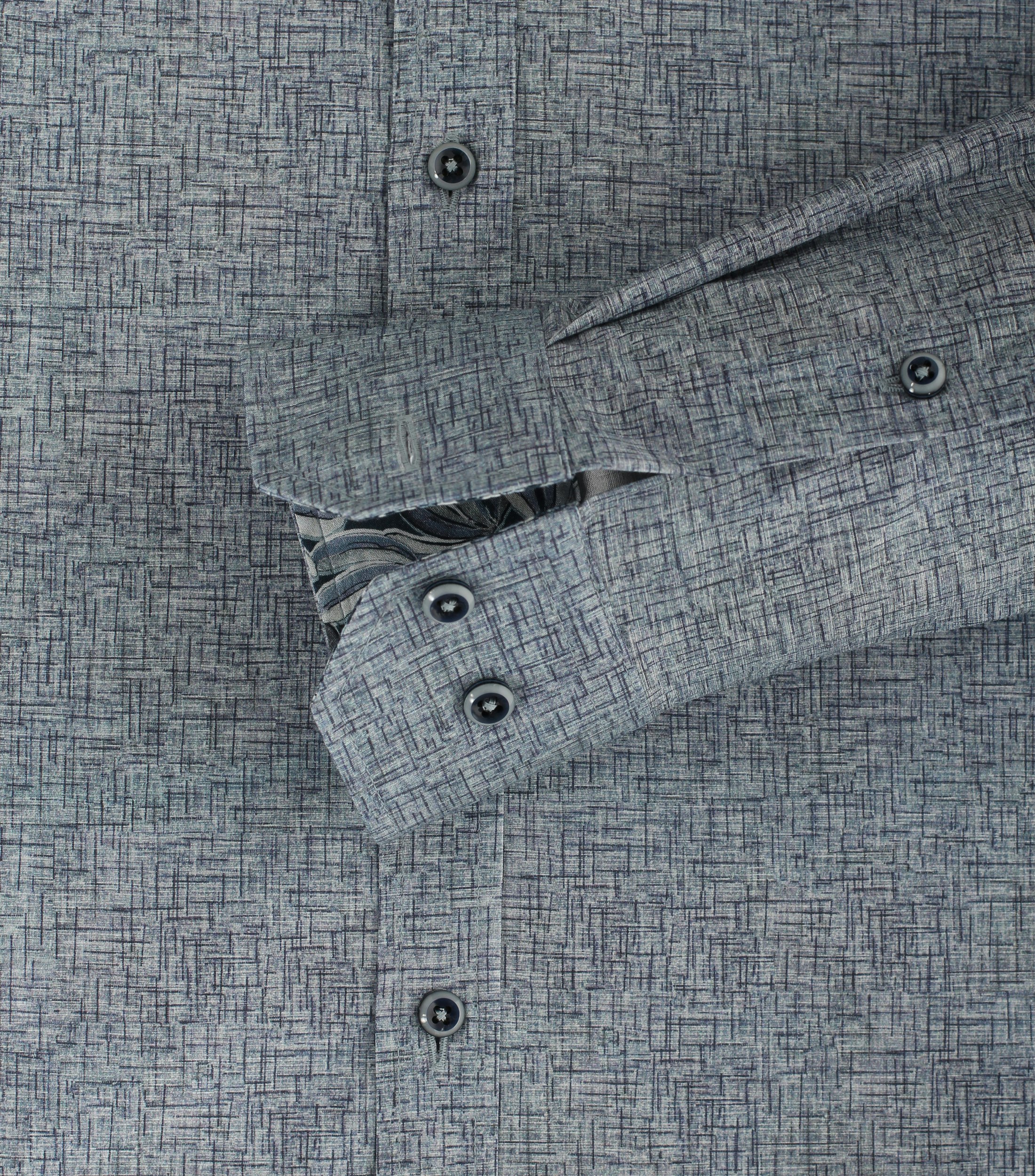 Ein Businesshemd im Print Muster in der Farbe Olive