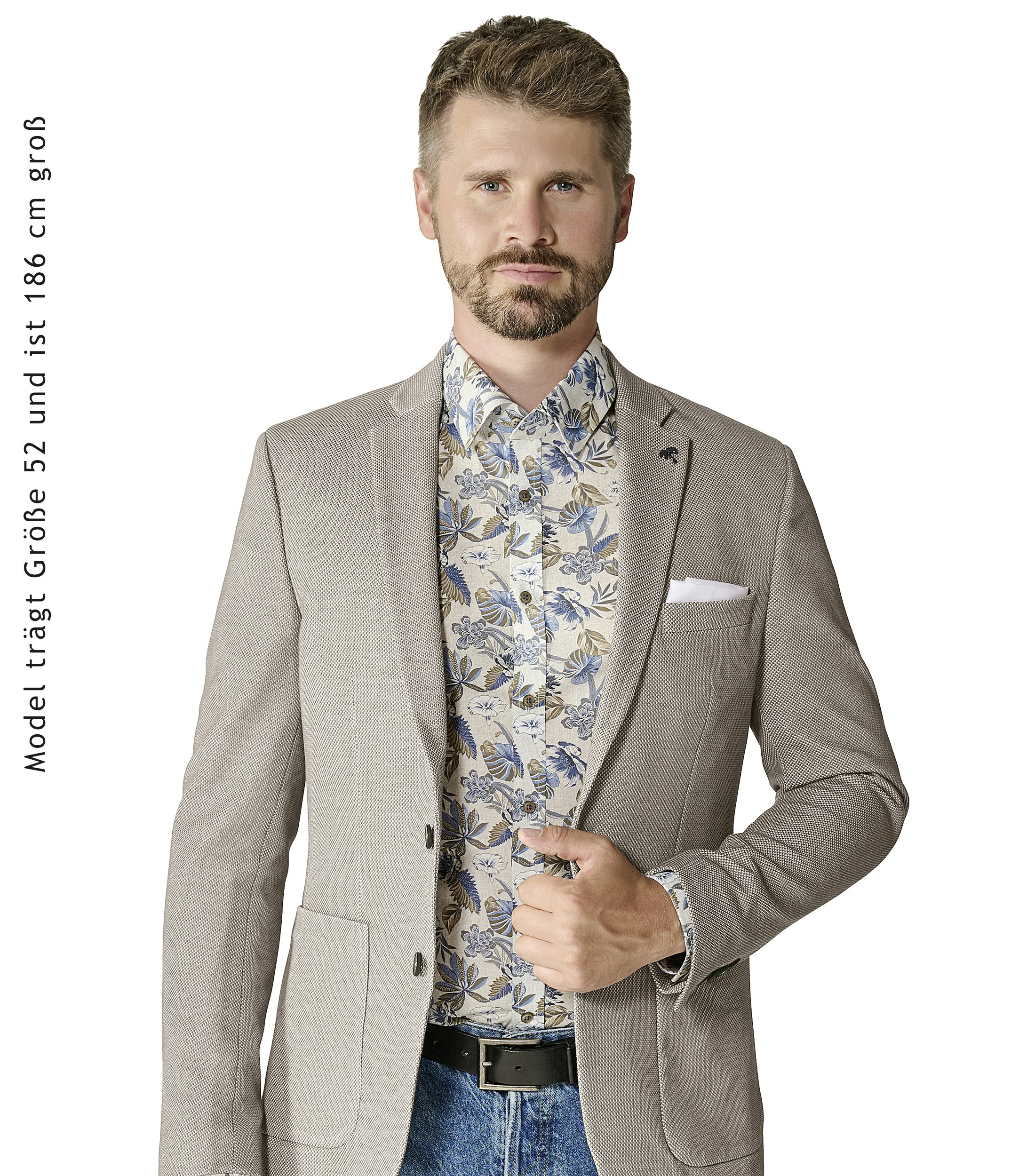 Ein Sakko im uni Muster in der Farbe Hellbraun