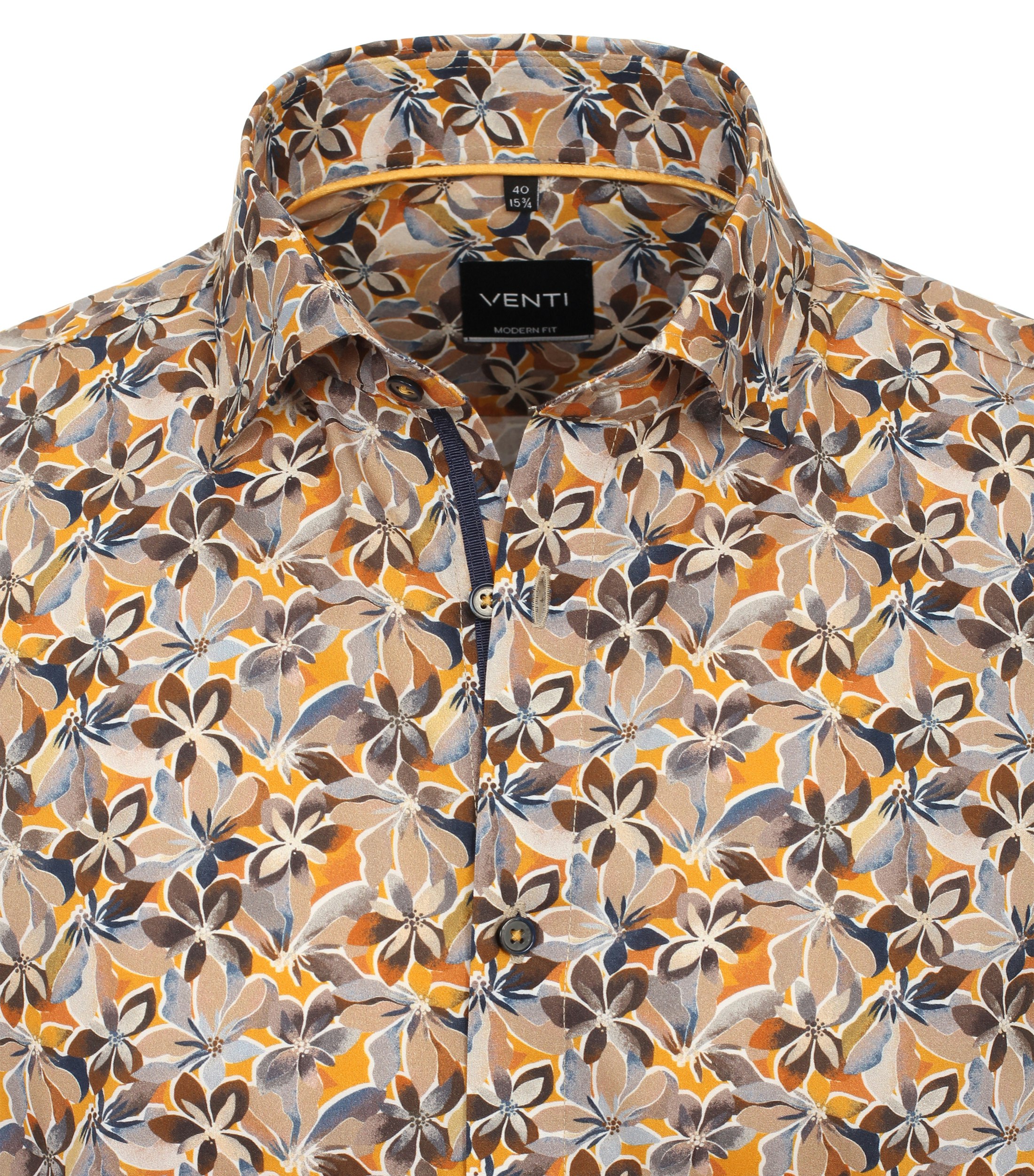 Ein Businesshemd im Print Muster in der Farbe Hellorange