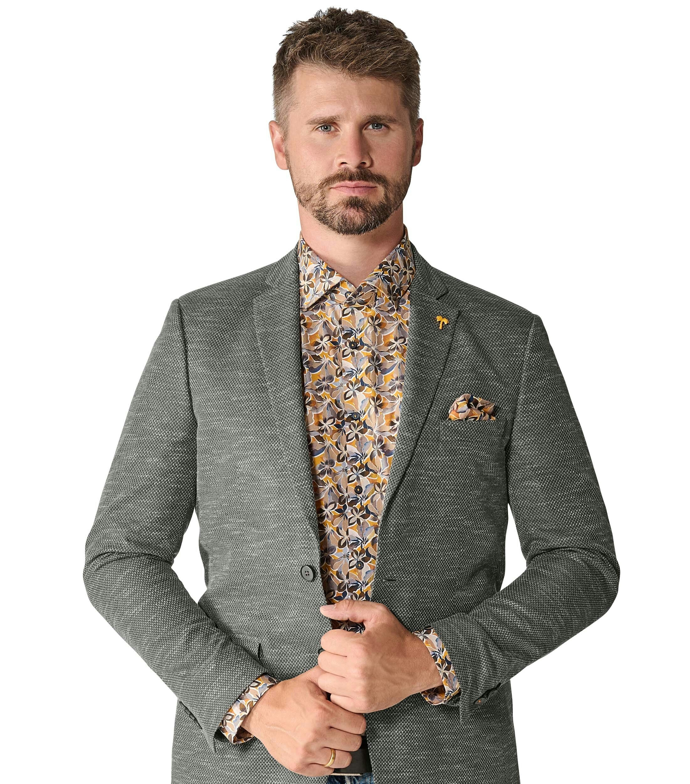 Ein Sakko im uni Muster in der Farbe Hellbraun