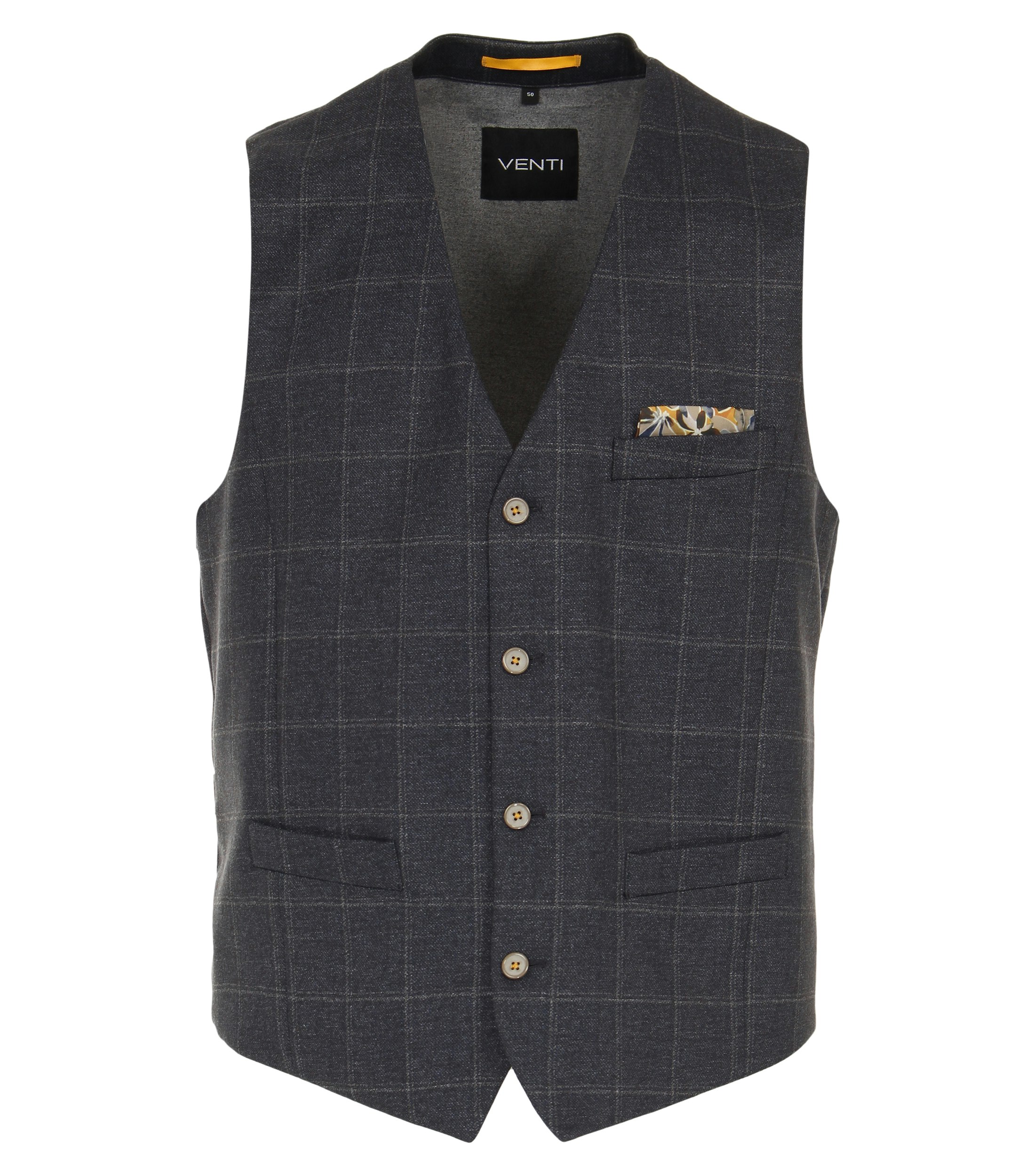 Ein Weste im uni Muster in der Farbe graues Dunkelblau