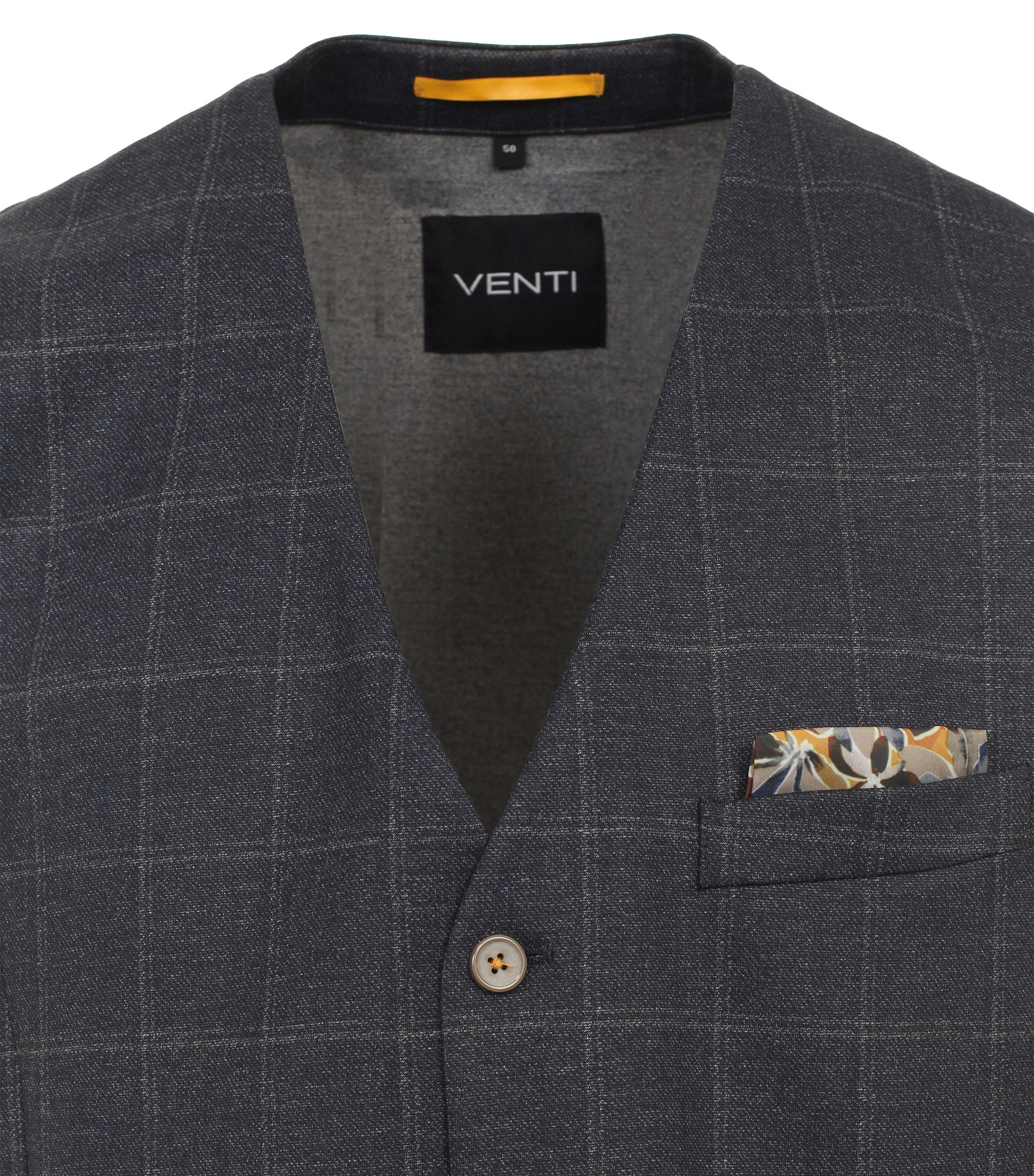 Ein Weste im uni Muster in der Farbe graues Dunkelblau