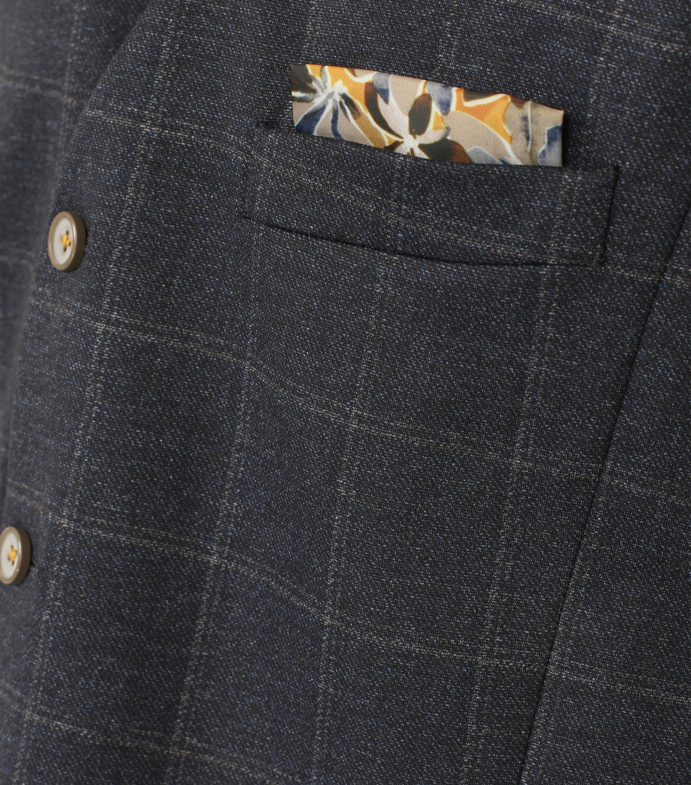 Ein Weste im uni Muster in der Farbe graues Dunkelblau