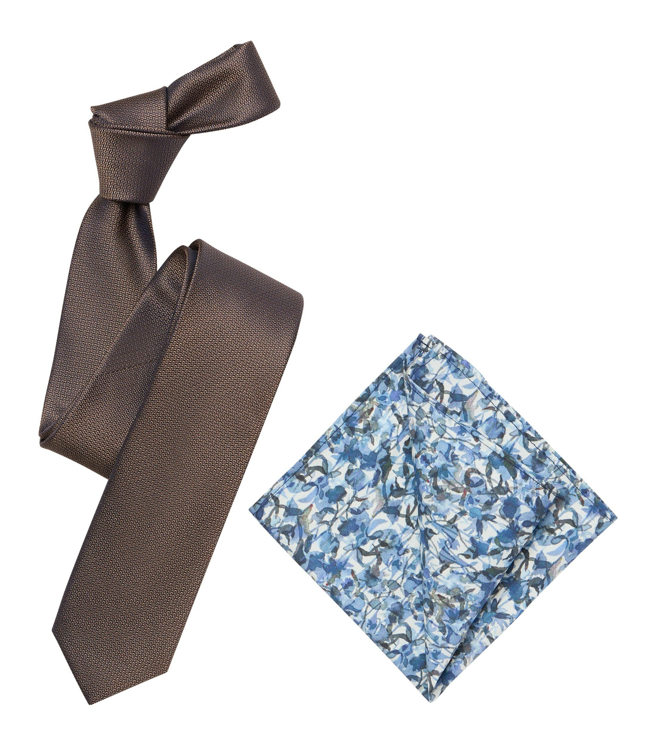 Ein Krawatte im gemustert Muster in der Farbe Kastanienbraun