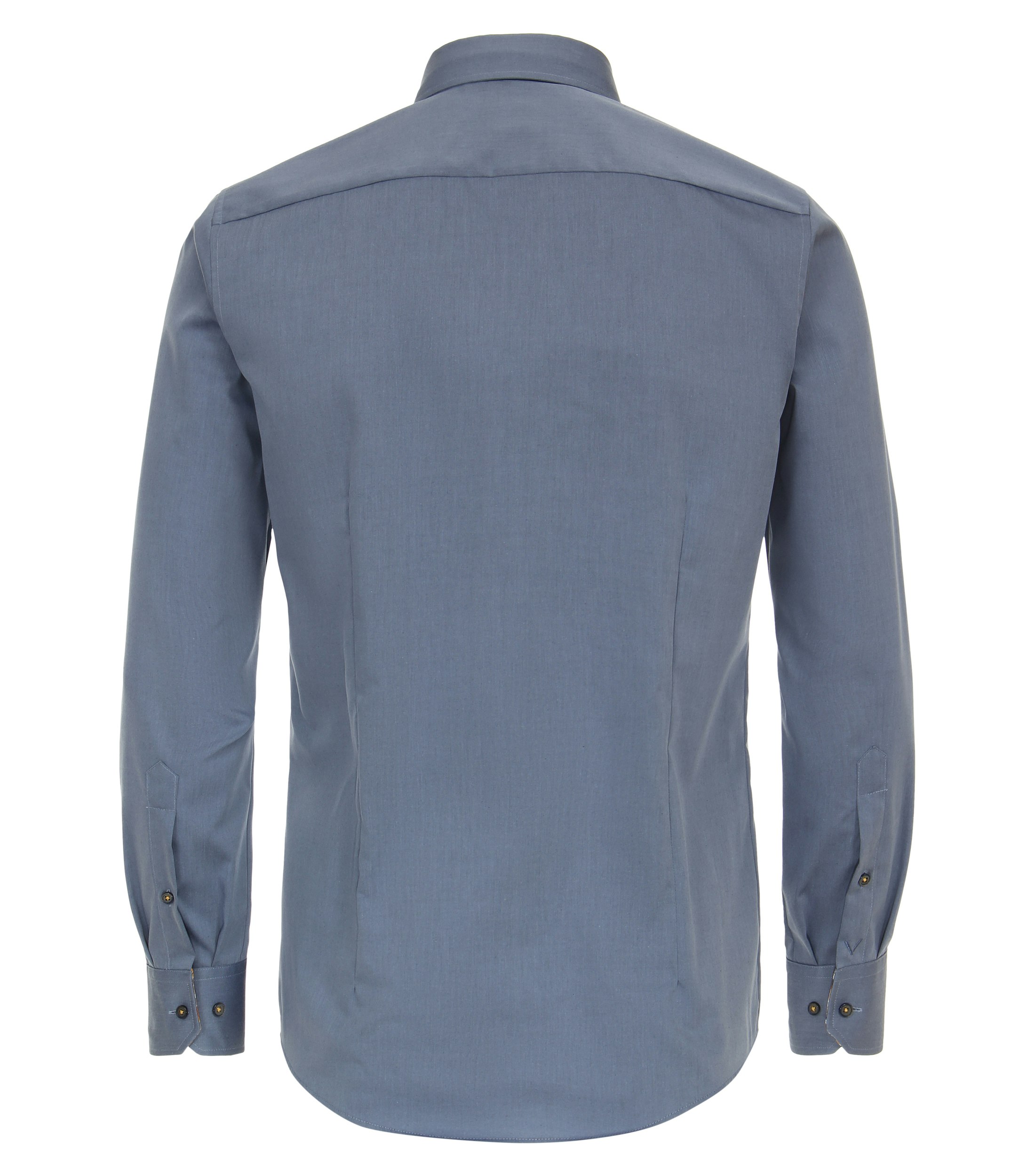 Ein Businesshemd im uni Muster in der Farbe graues Mittelblau