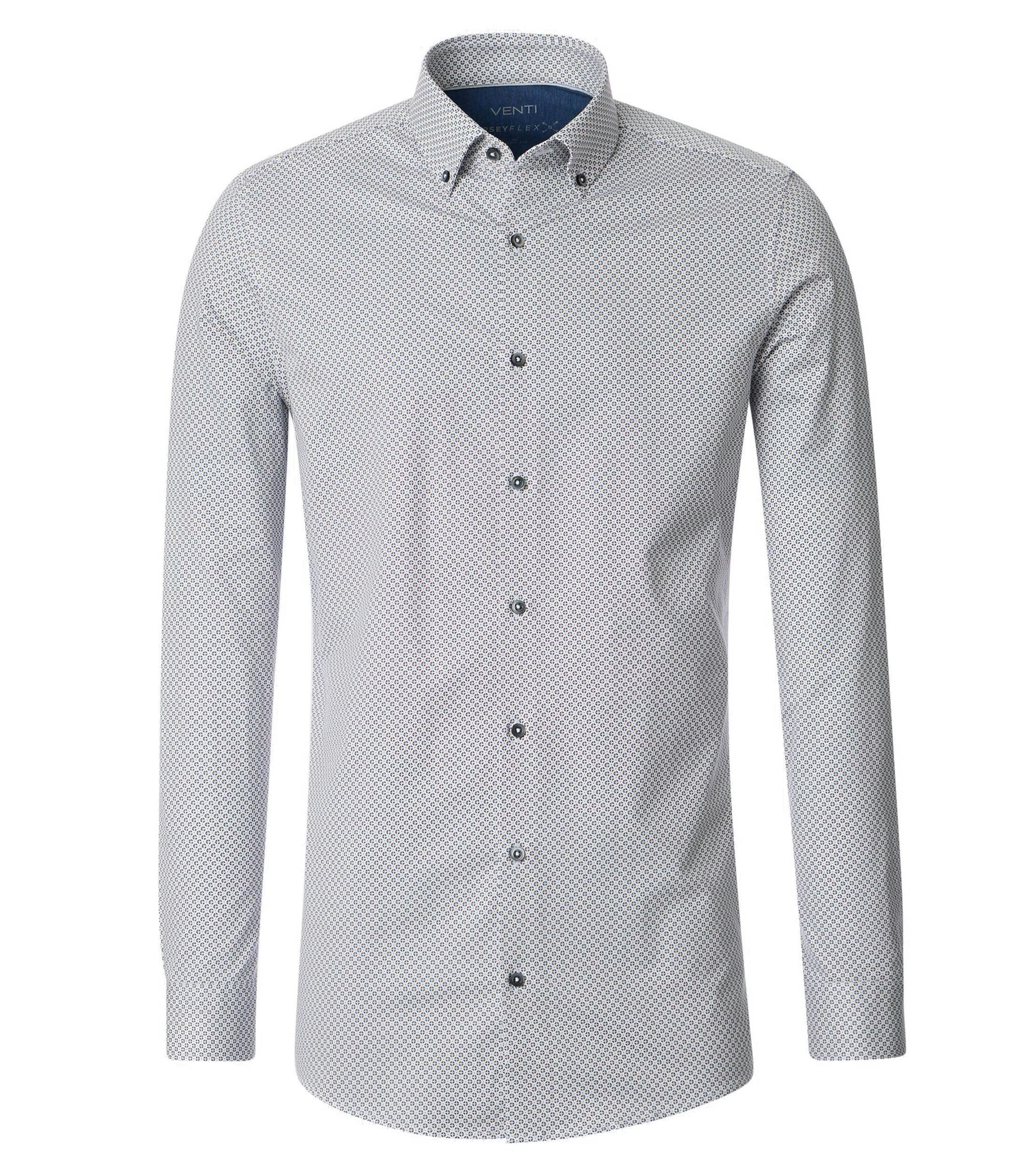 Ein Businesshemd im Print Muster in der Farbe Grau