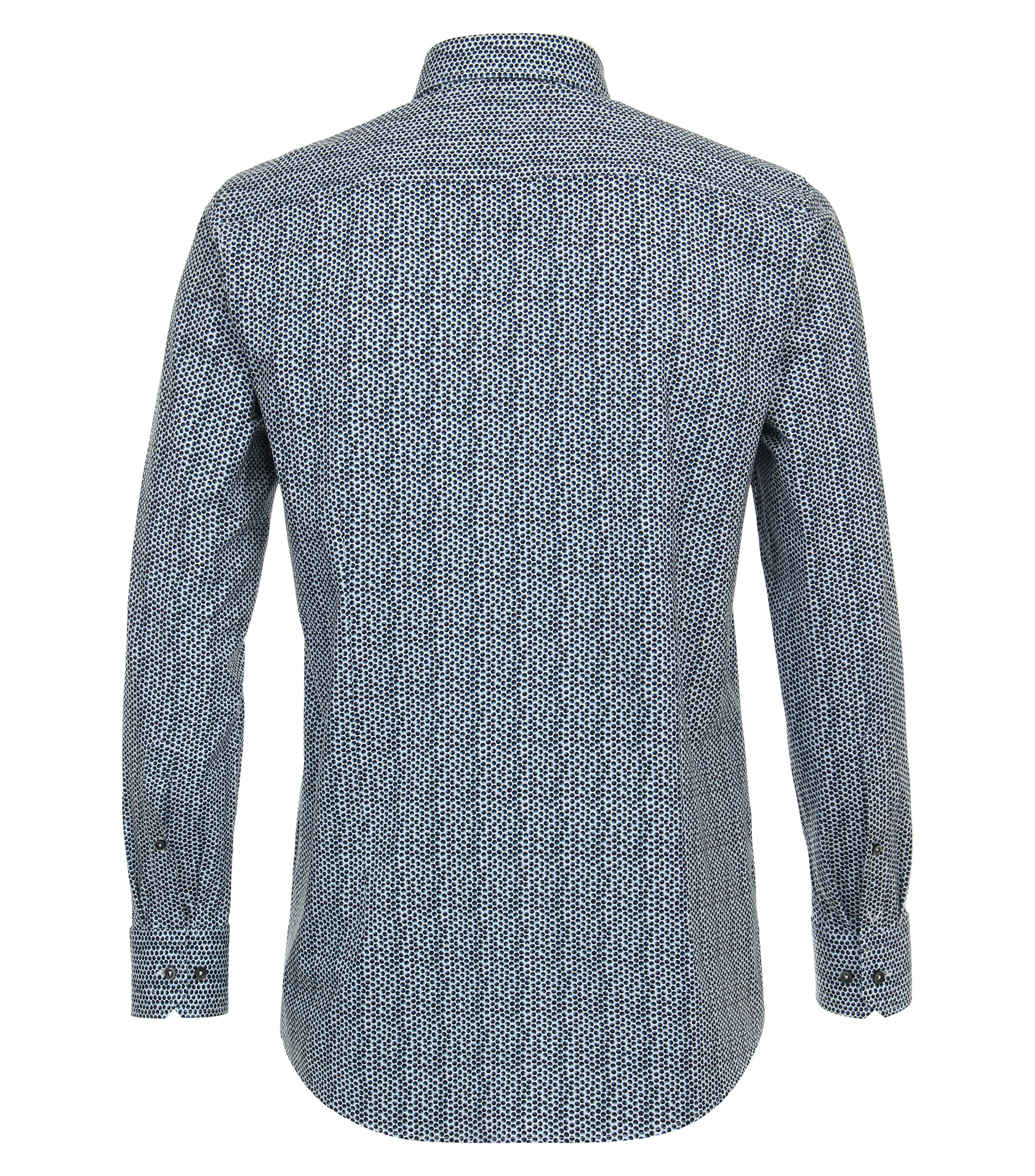 Ein Businesshemd im Print Muster in der Farbe Mittelblau