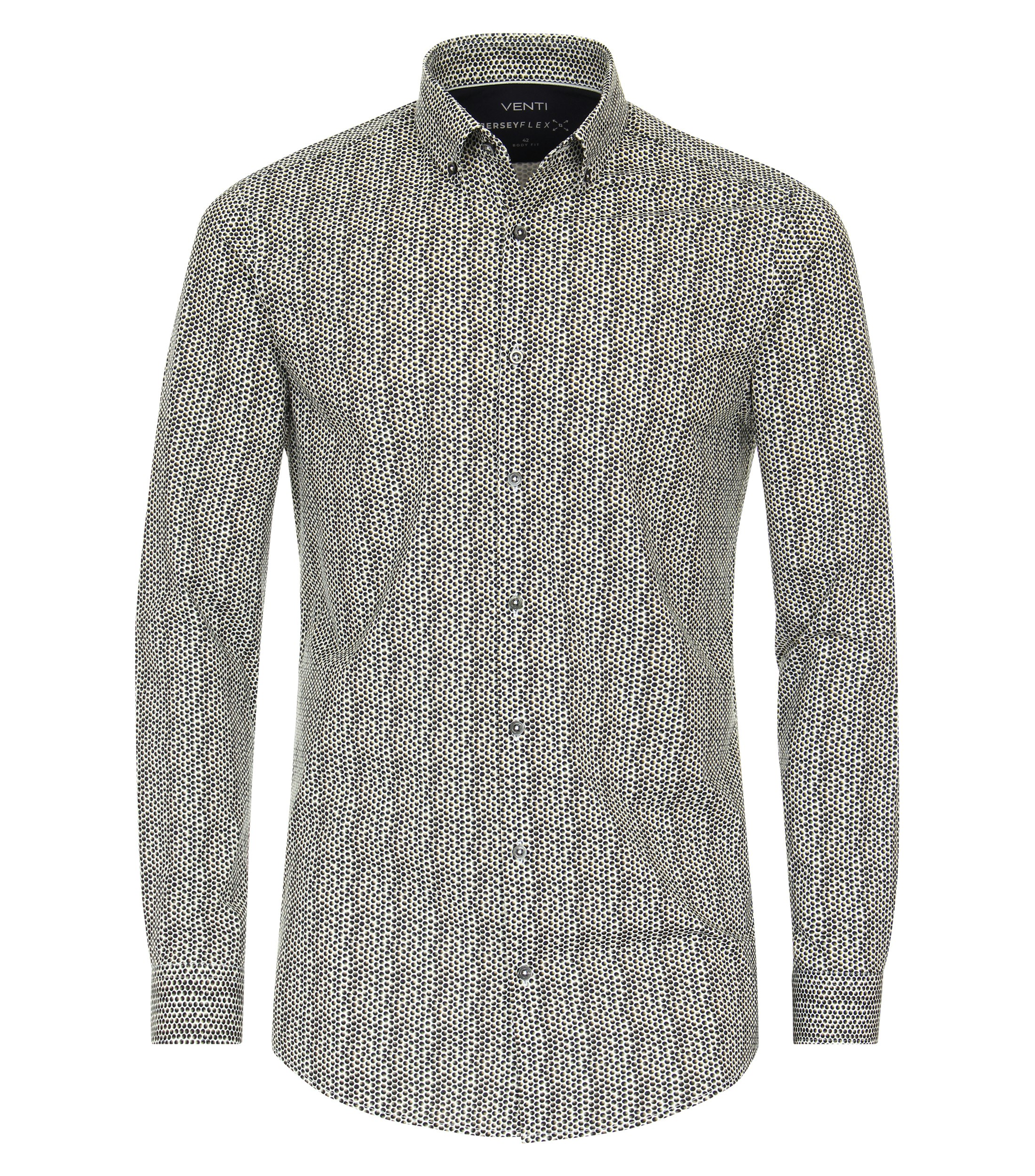 Ein Businesshemd im Print Muster in der Farbe Grün