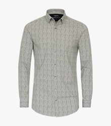 Ein Businesshemd im Print Muster in der Farbe Grün