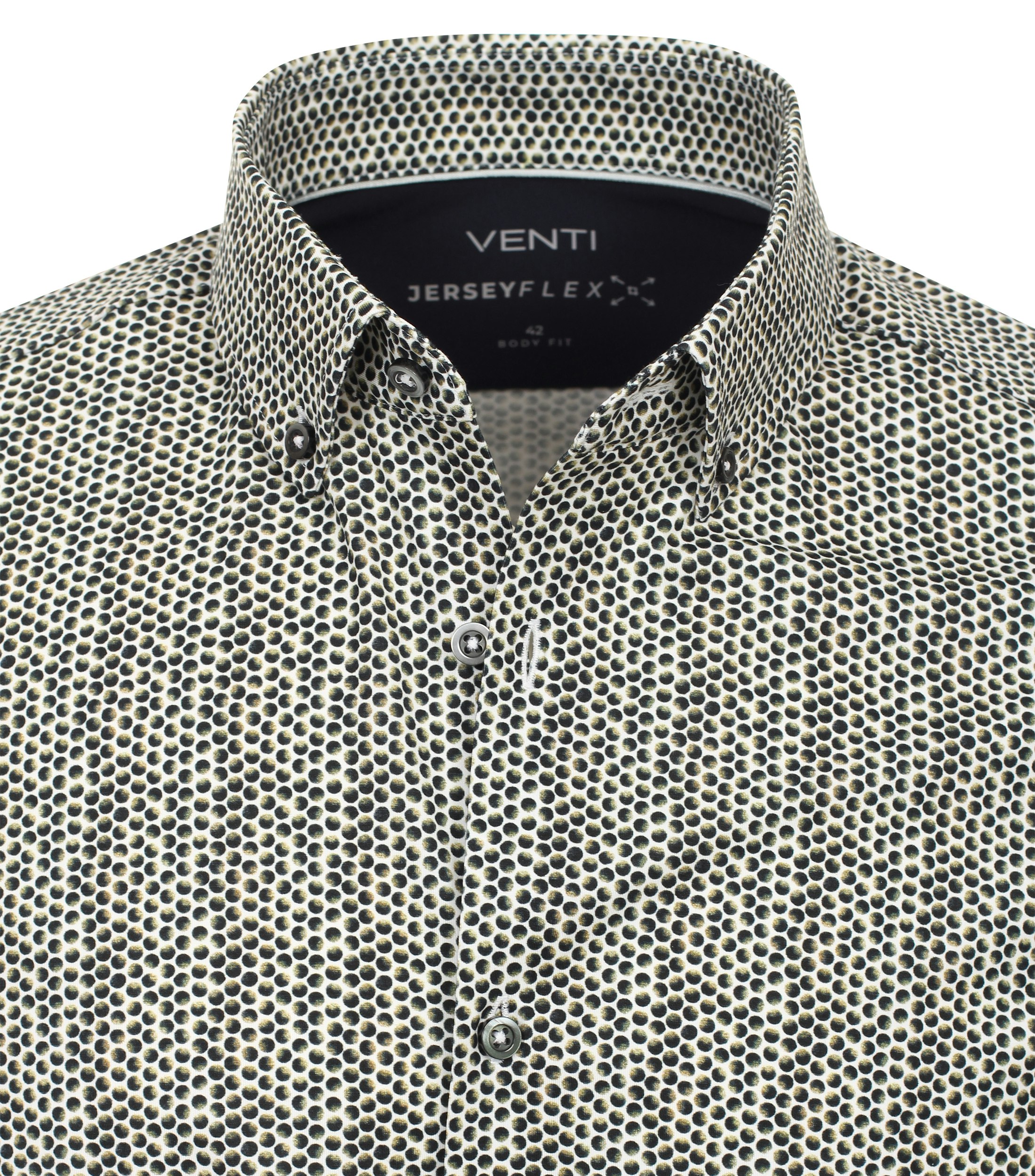 Ein Businesshemd im Print Muster in der Farbe Grün