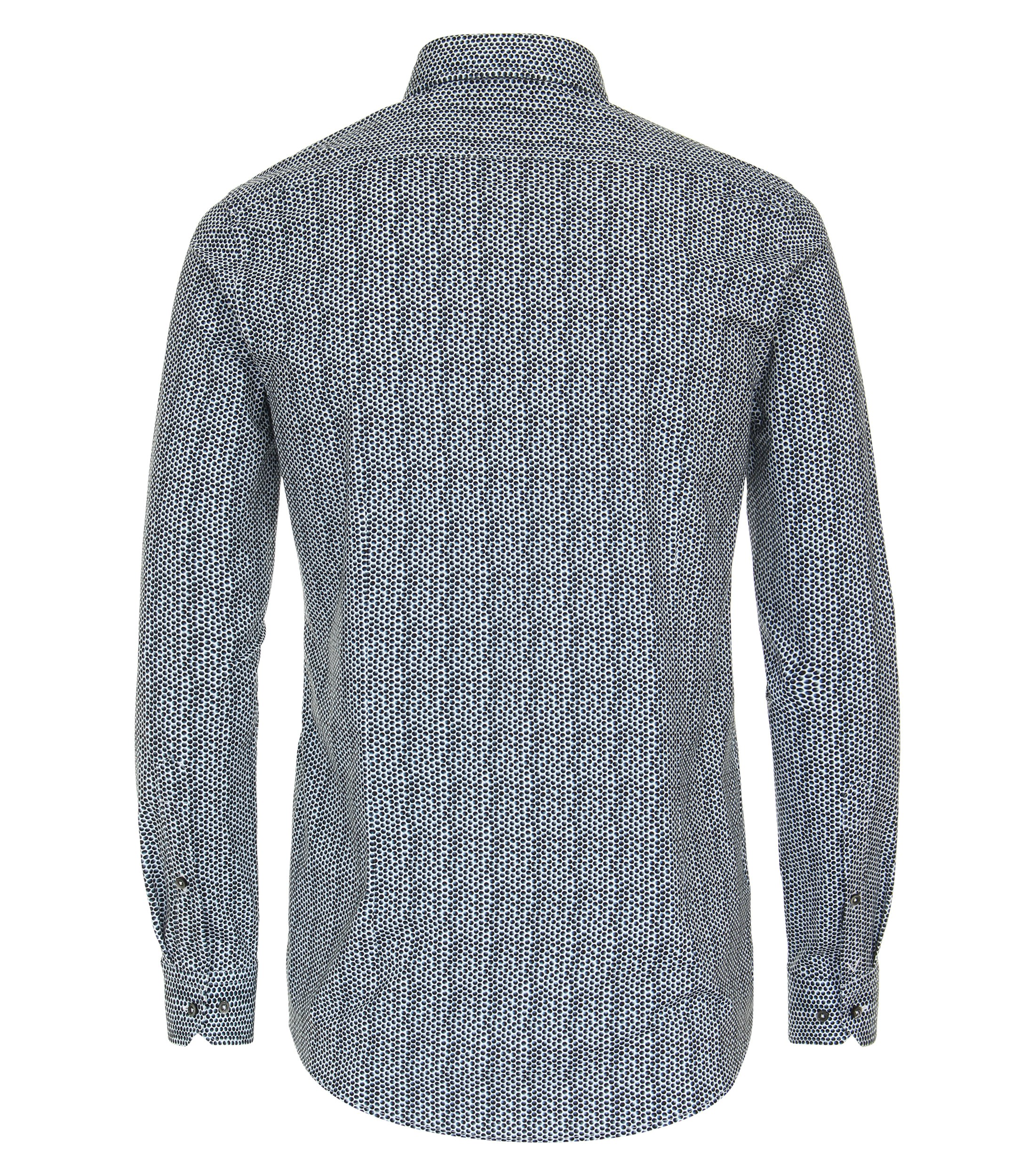 Ein Businesshemd im Print Muster in der Farbe dunkles Türkis