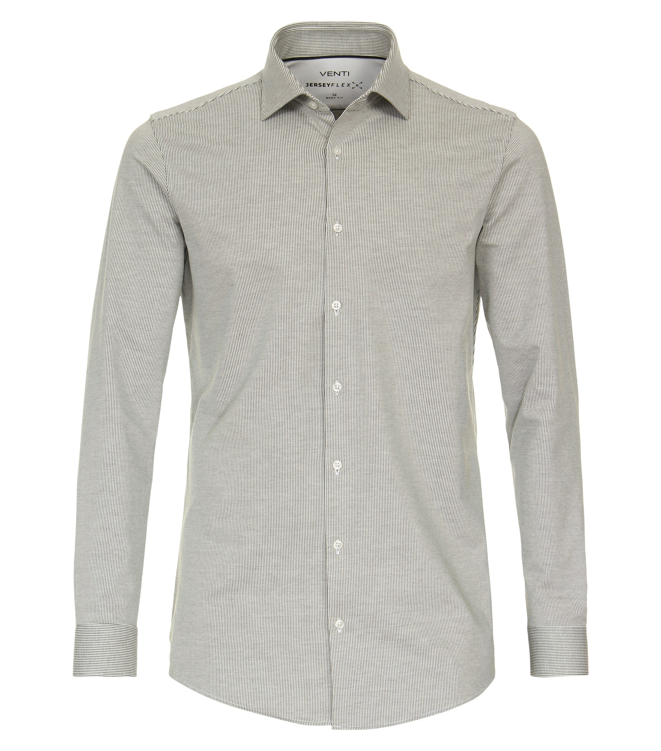 Ein Businesshemd im gestreift Muster in der Farbe Beige