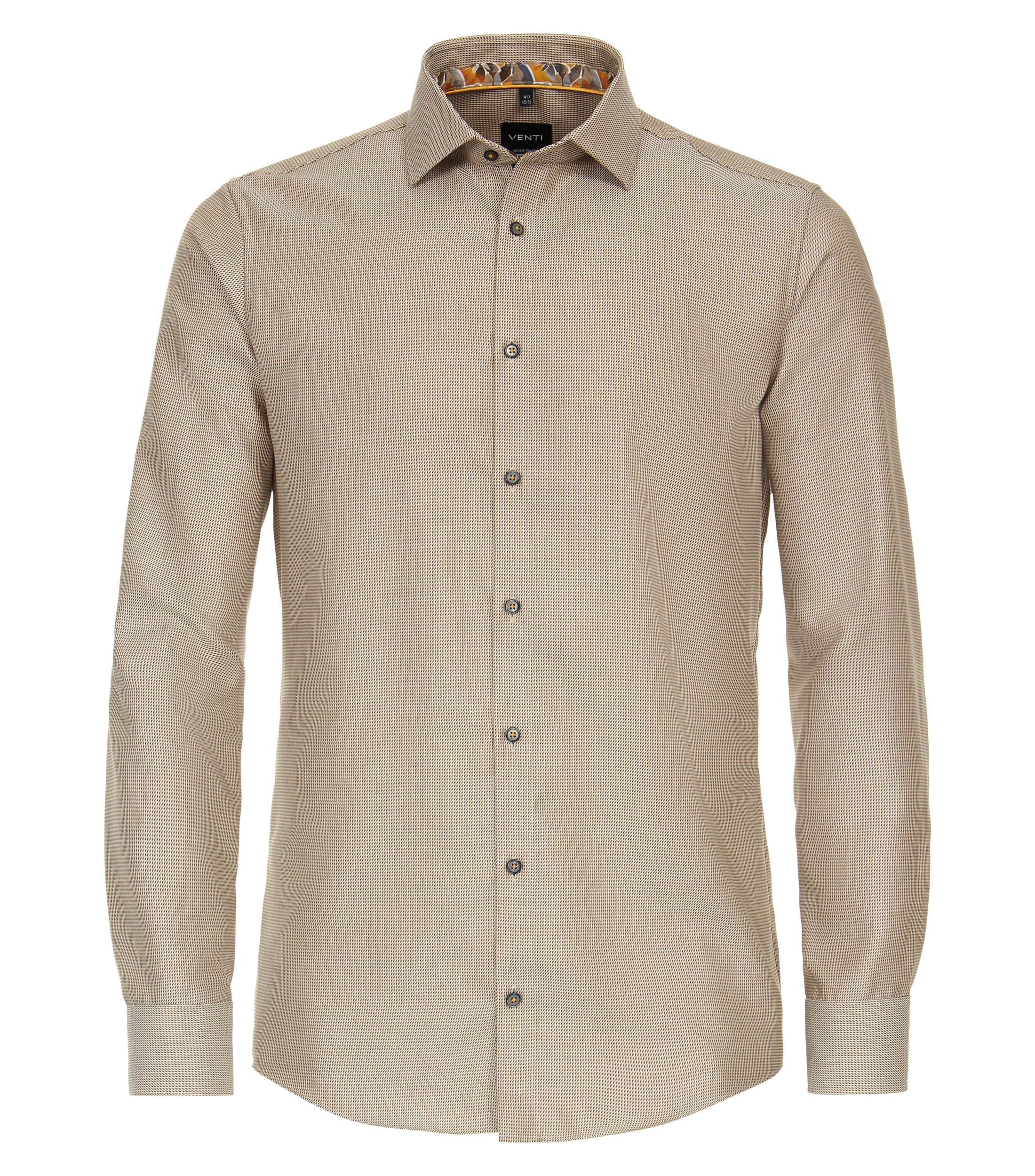 Businesshemd im unifarbenen Design in der Farbe Beige