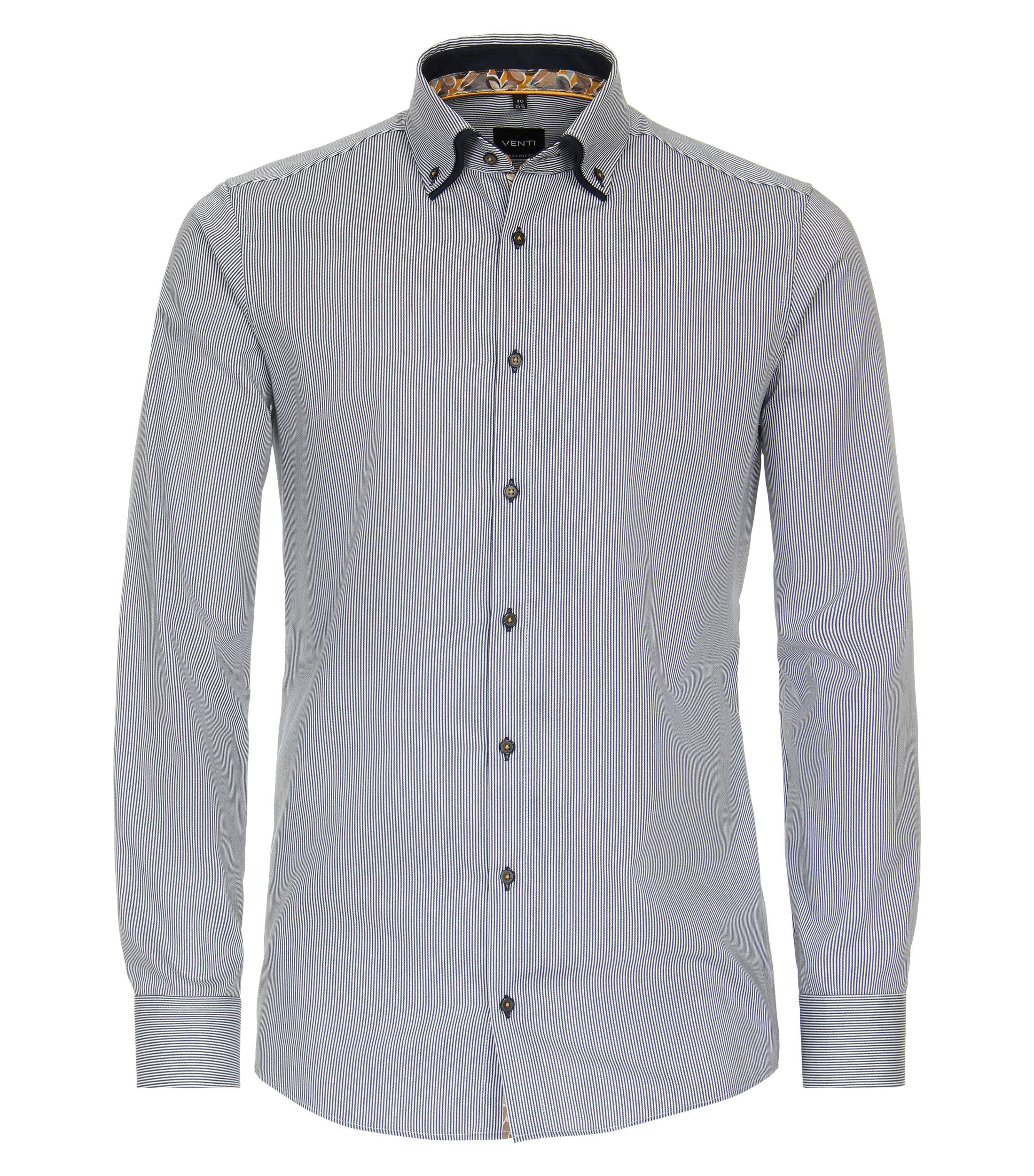 Ein Businesshemd im gestreift Muster in der Farbe Flieder