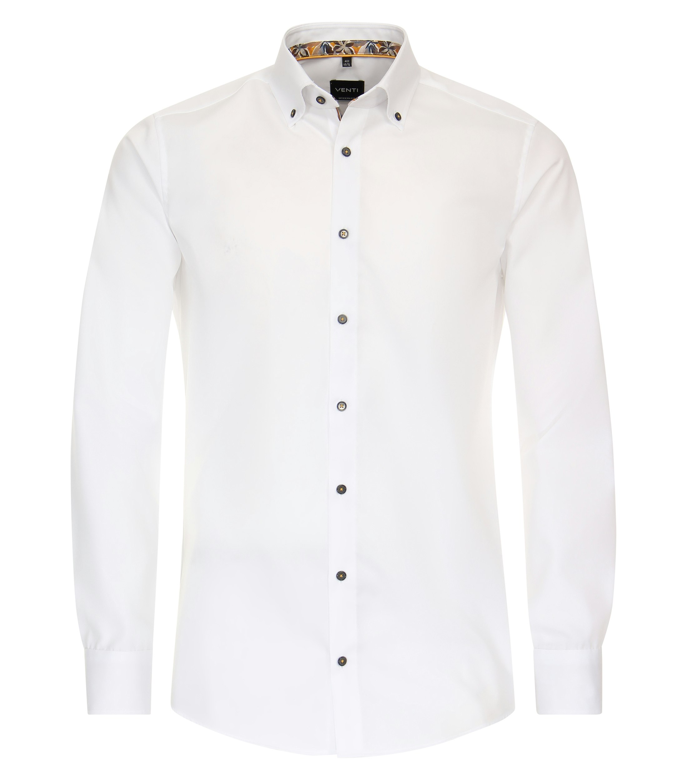 Ein Businesshemd im uni Muster in der Farbe Weiß