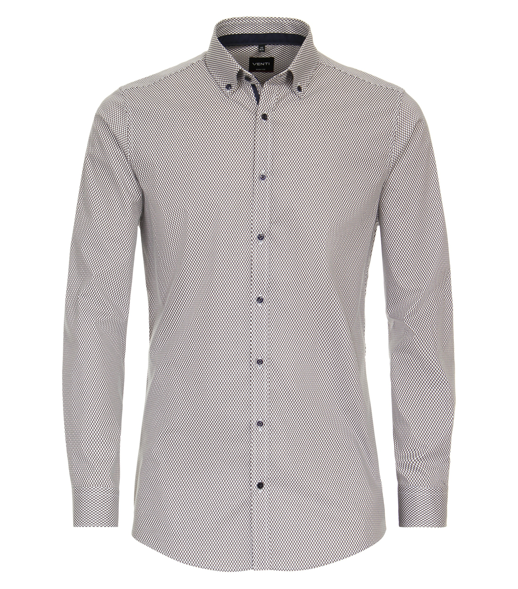 Ein Businesshemd im Print Muster in der Farbe Dunkelblau