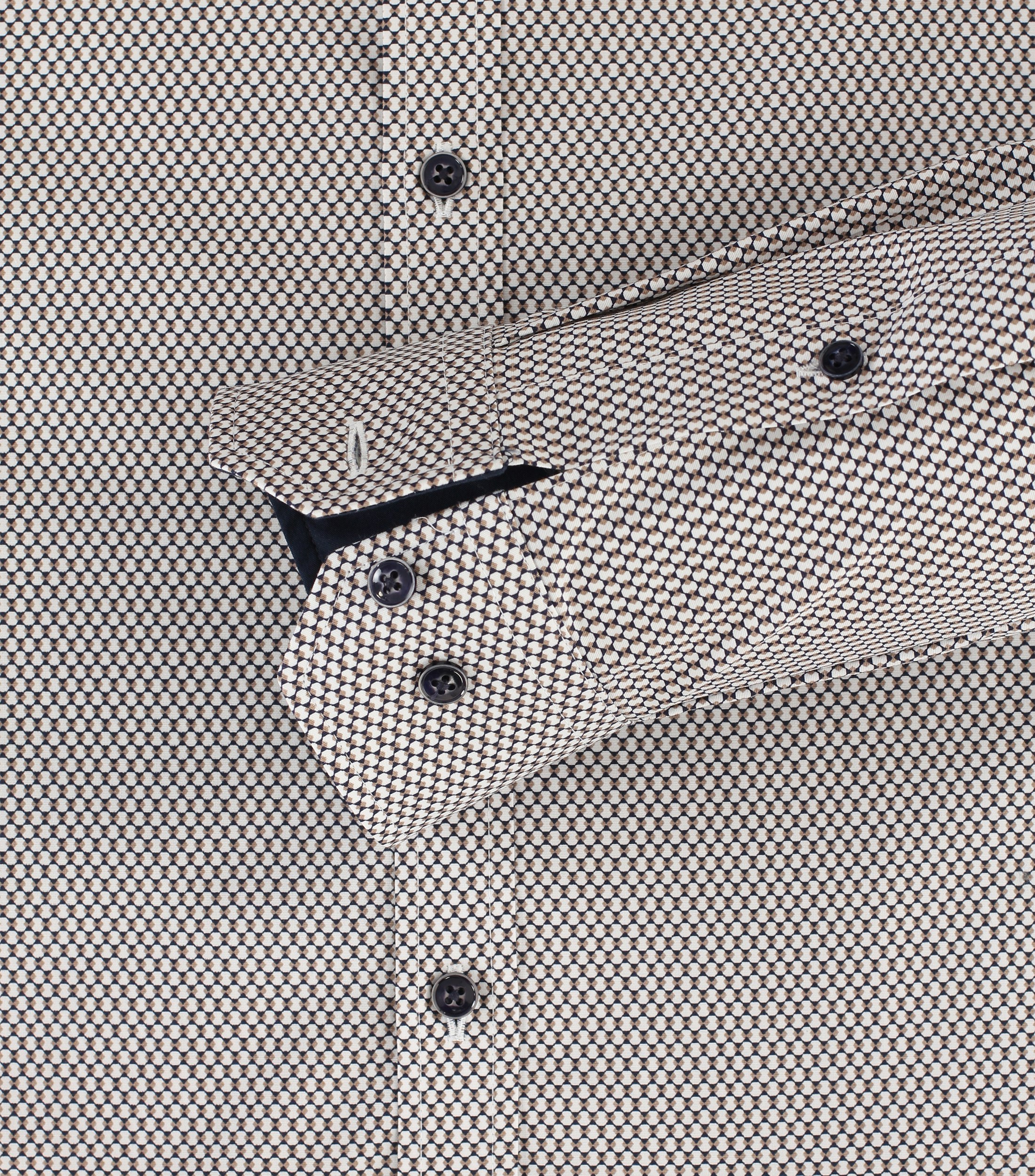 Ein Businesshemd im Print Muster in der Farbe Dunkelblau