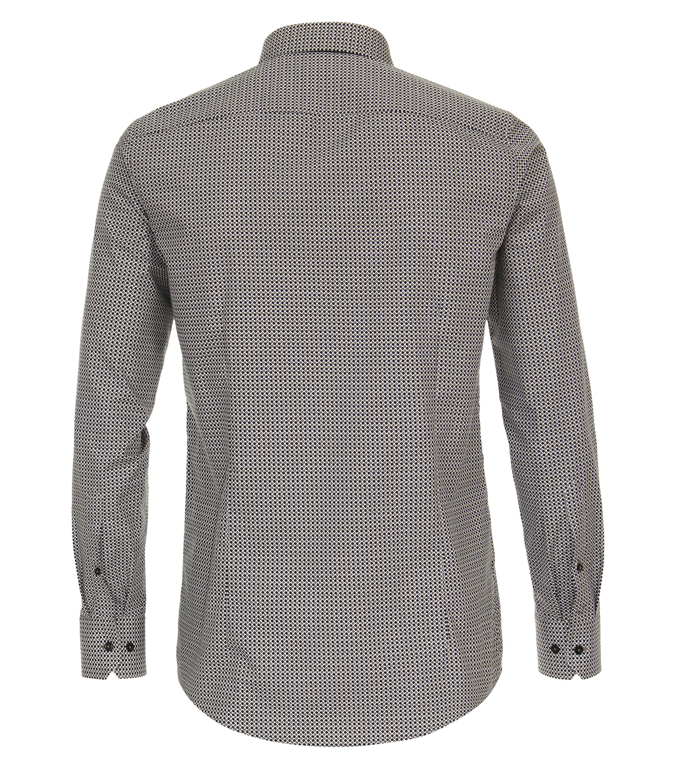 Ein Businesshemd im Print Muster in der Farbe Braun