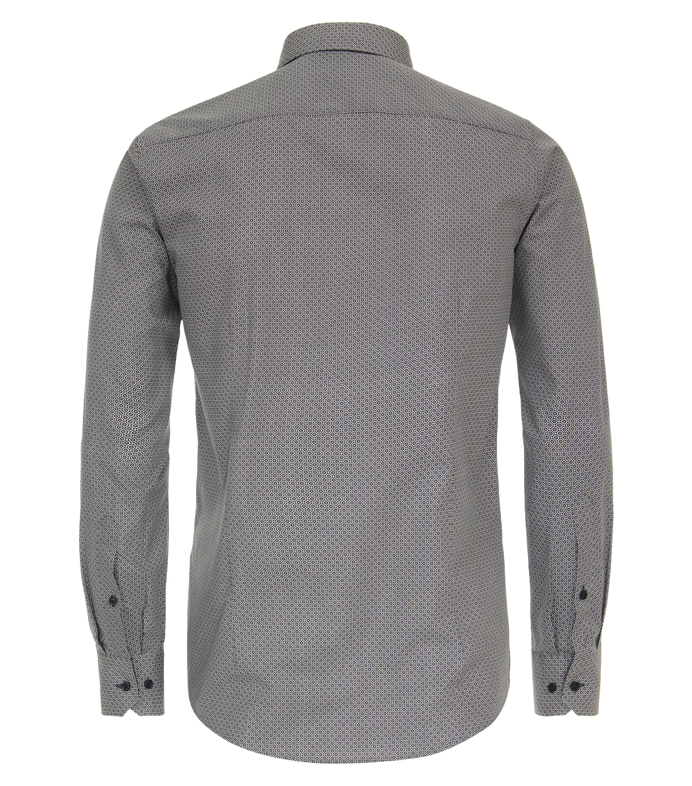 Ein Businesshemd im Print Muster in der Farbe Dunkelblau