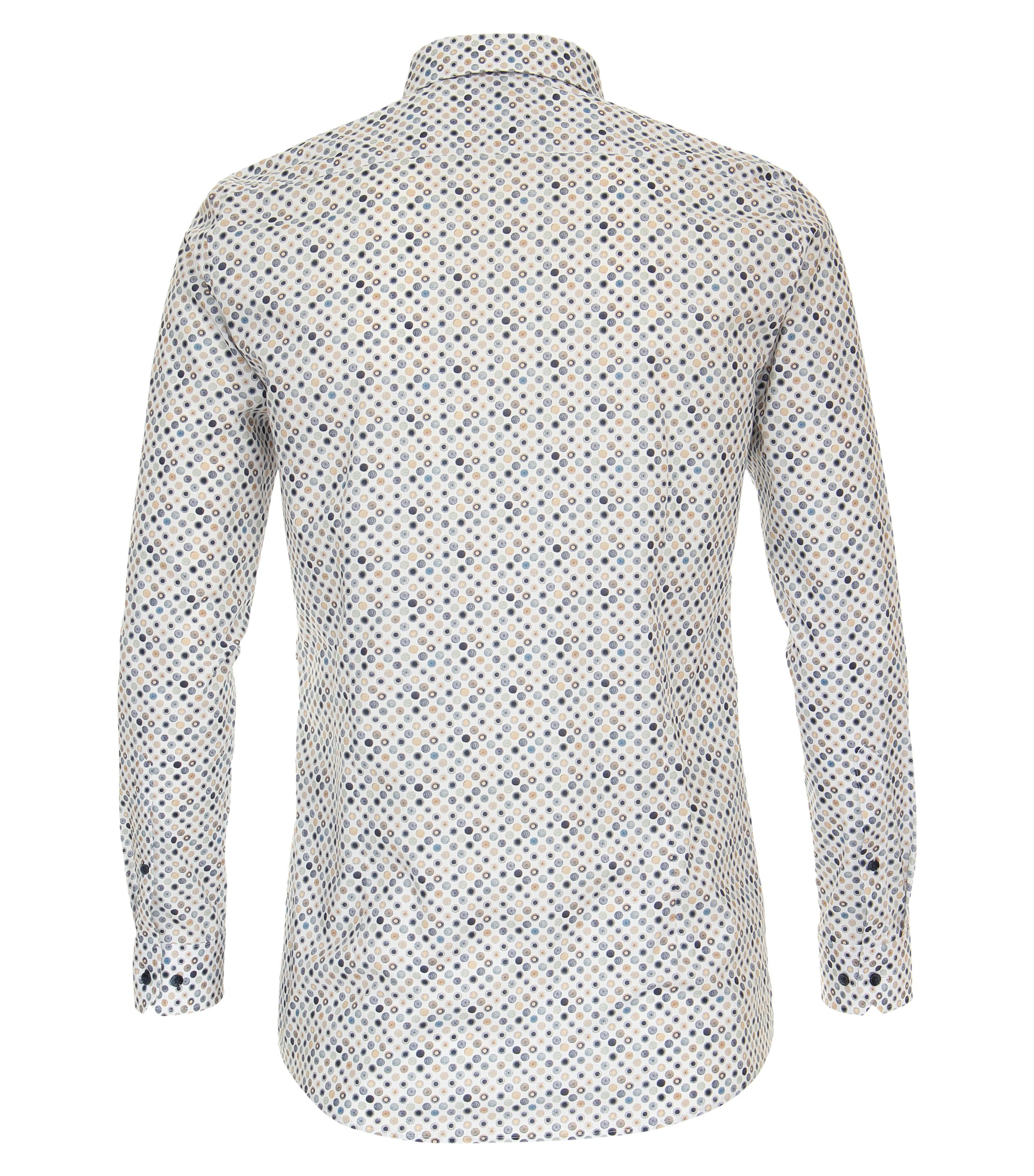 Ein Businesshemd im Print Muster in der Farbe Mittelblau