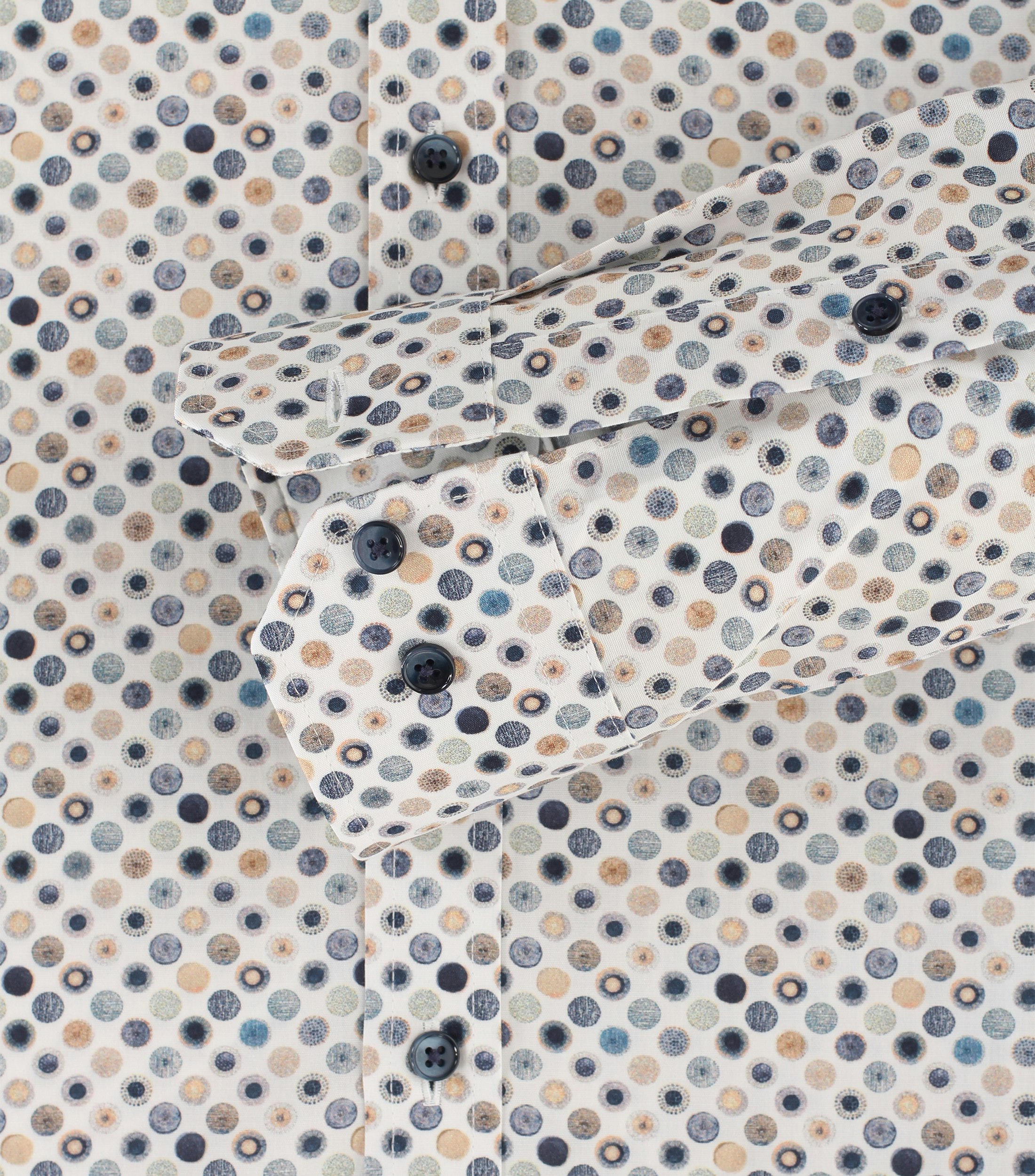 Ein Businesshemd im Print Muster in der Farbe Mittelblau