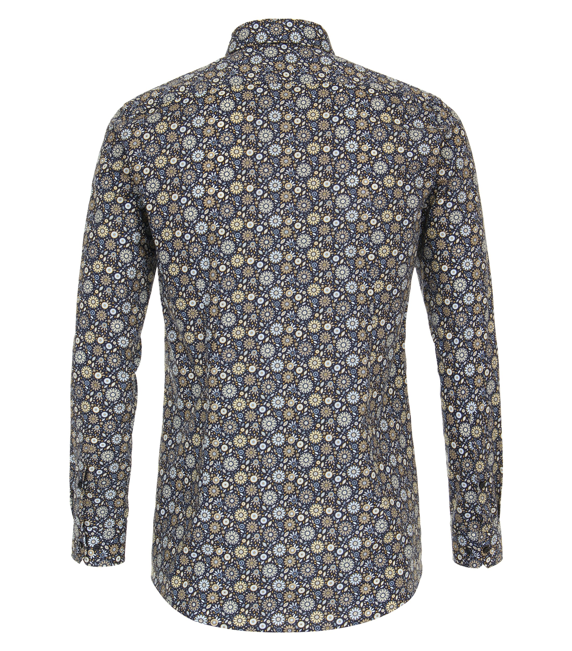 Ein Businesshemd im Print Muster in der Farbe Dunkelblau