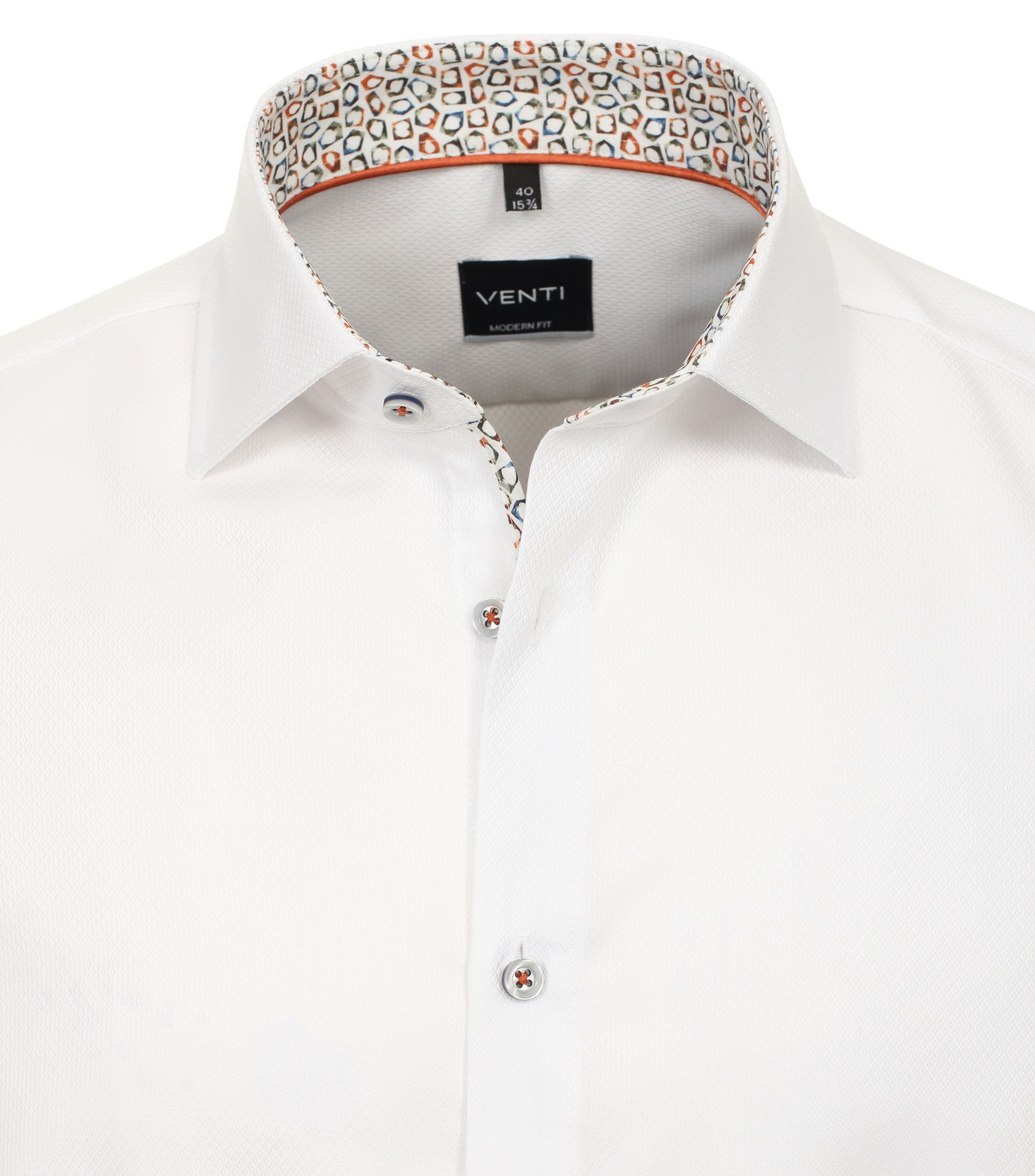 Ein Businesshemd im uni Muster in der Farbe Weiß