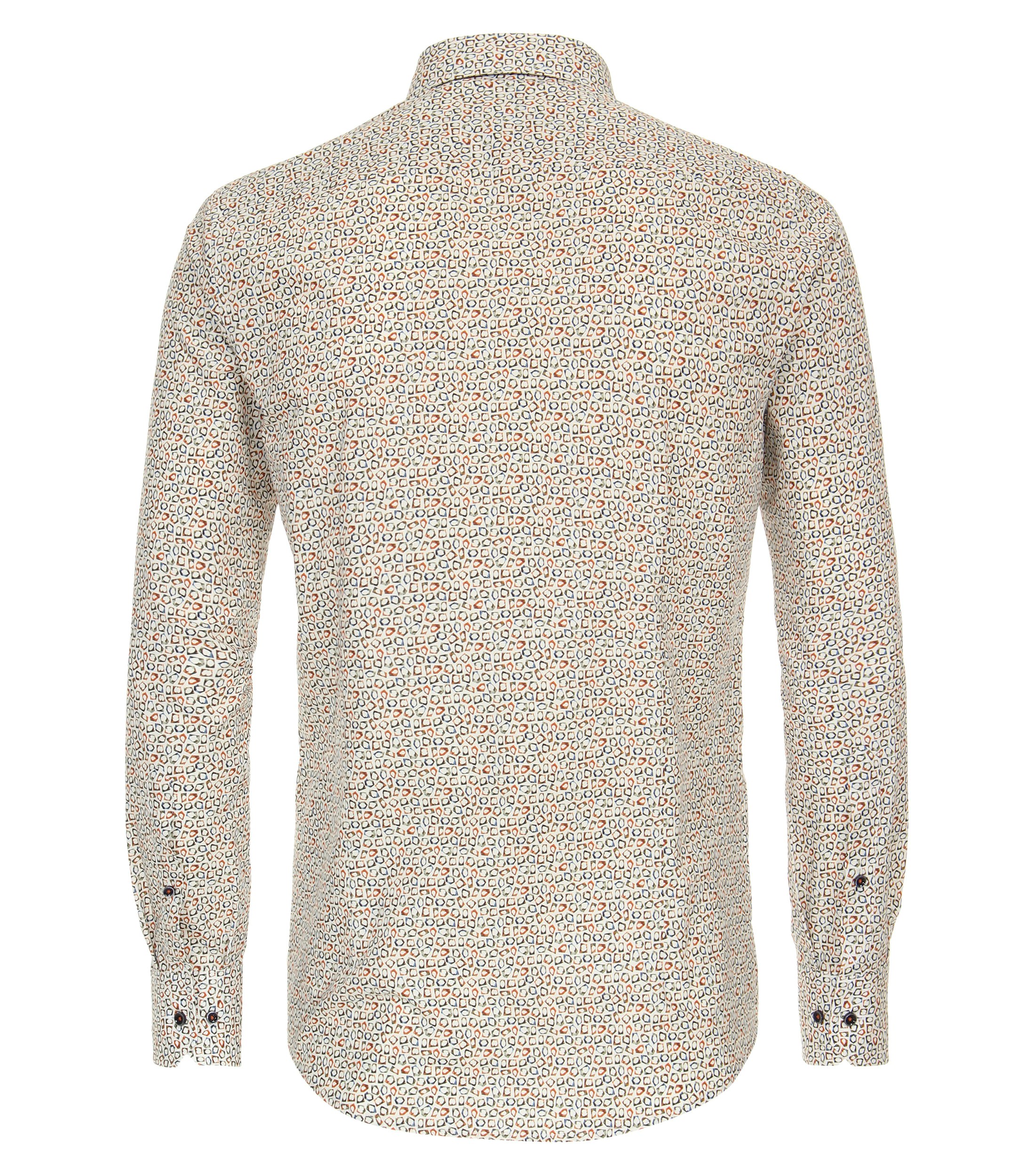 Ein Businesshemd im Print Muster in der Farbe Orange
