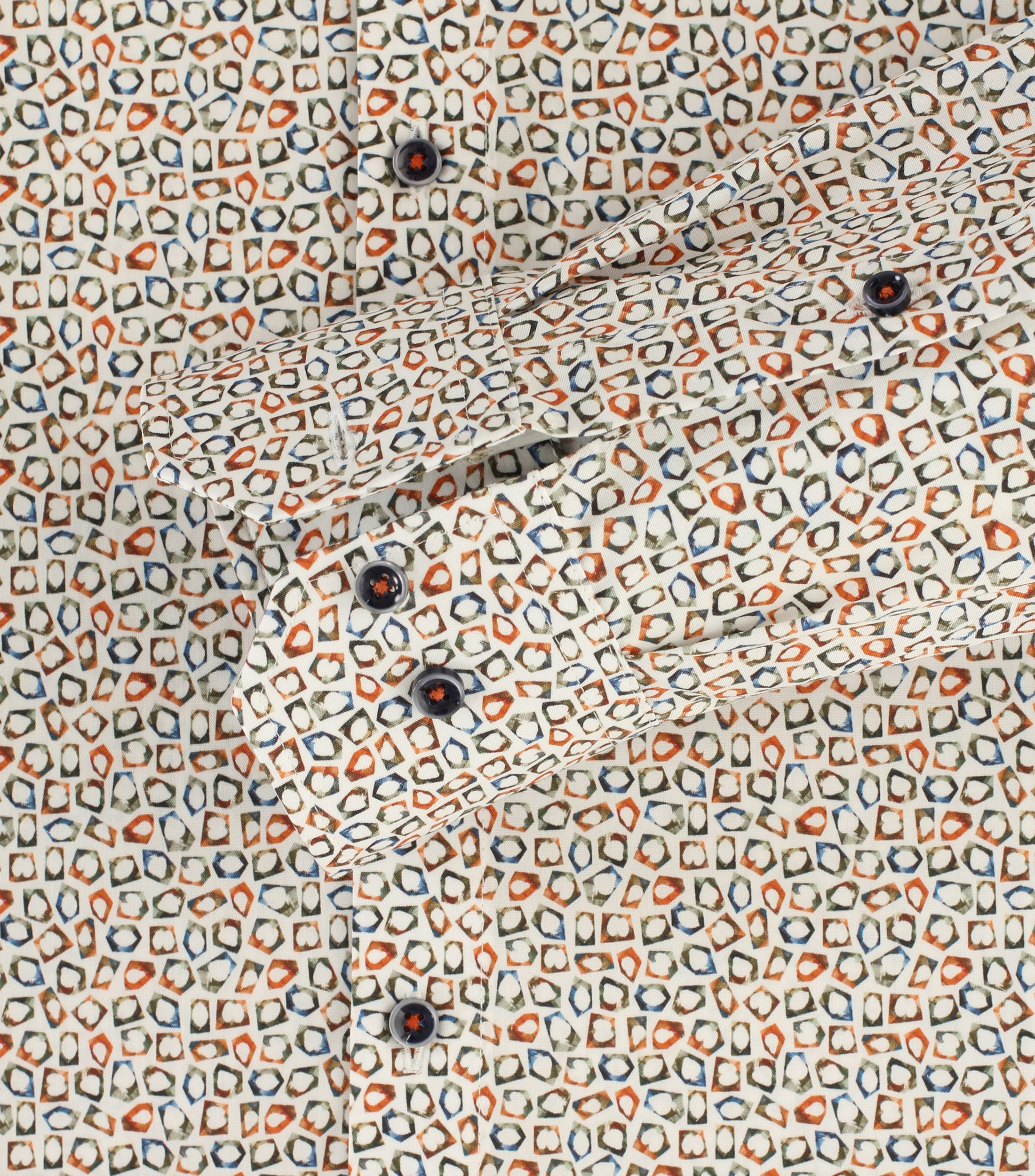Ein Businesshemd im Print Muster in der Farbe Orange