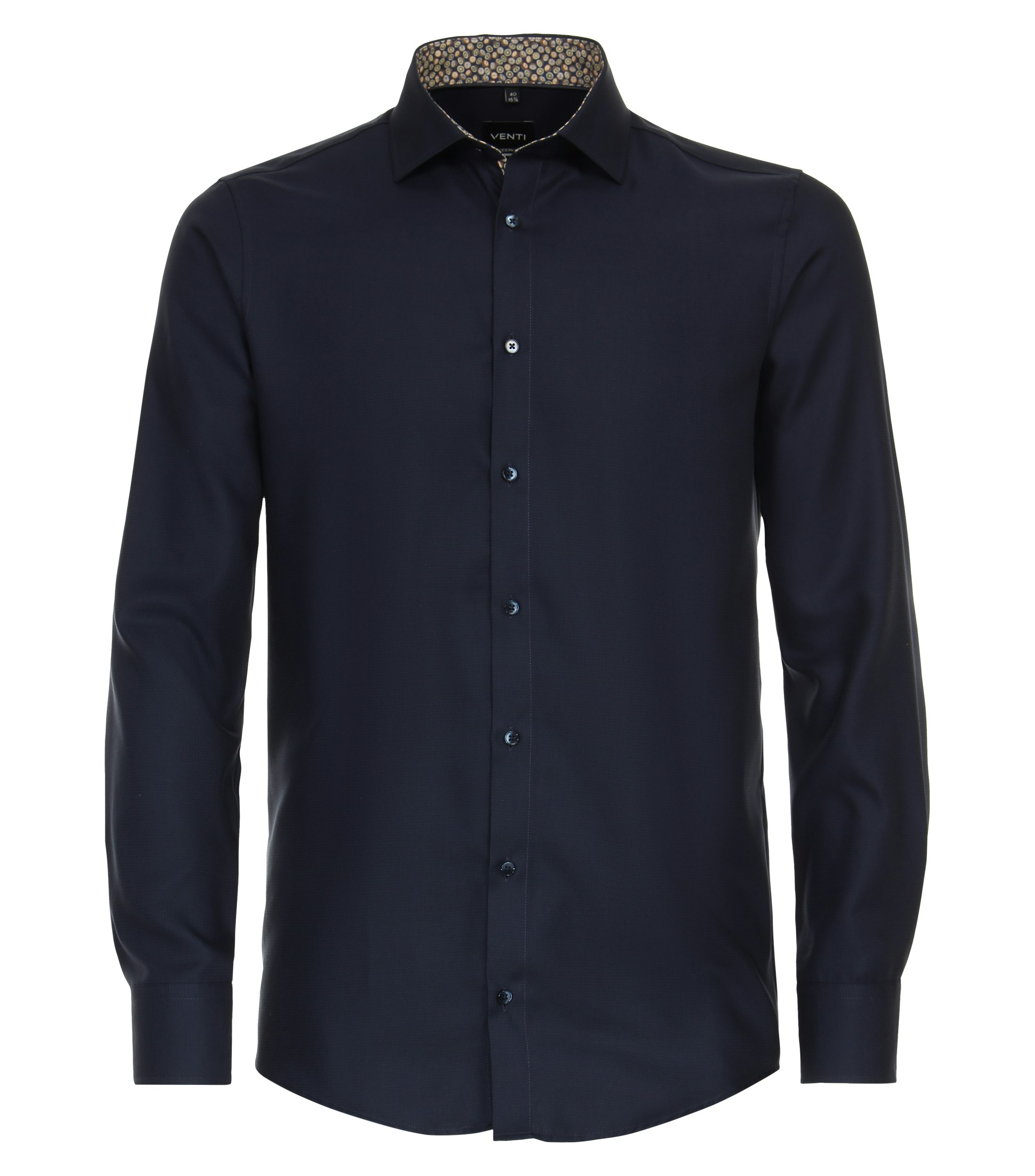 Ein Businesshemd im uni Muster in der Farbe Dunkelblau