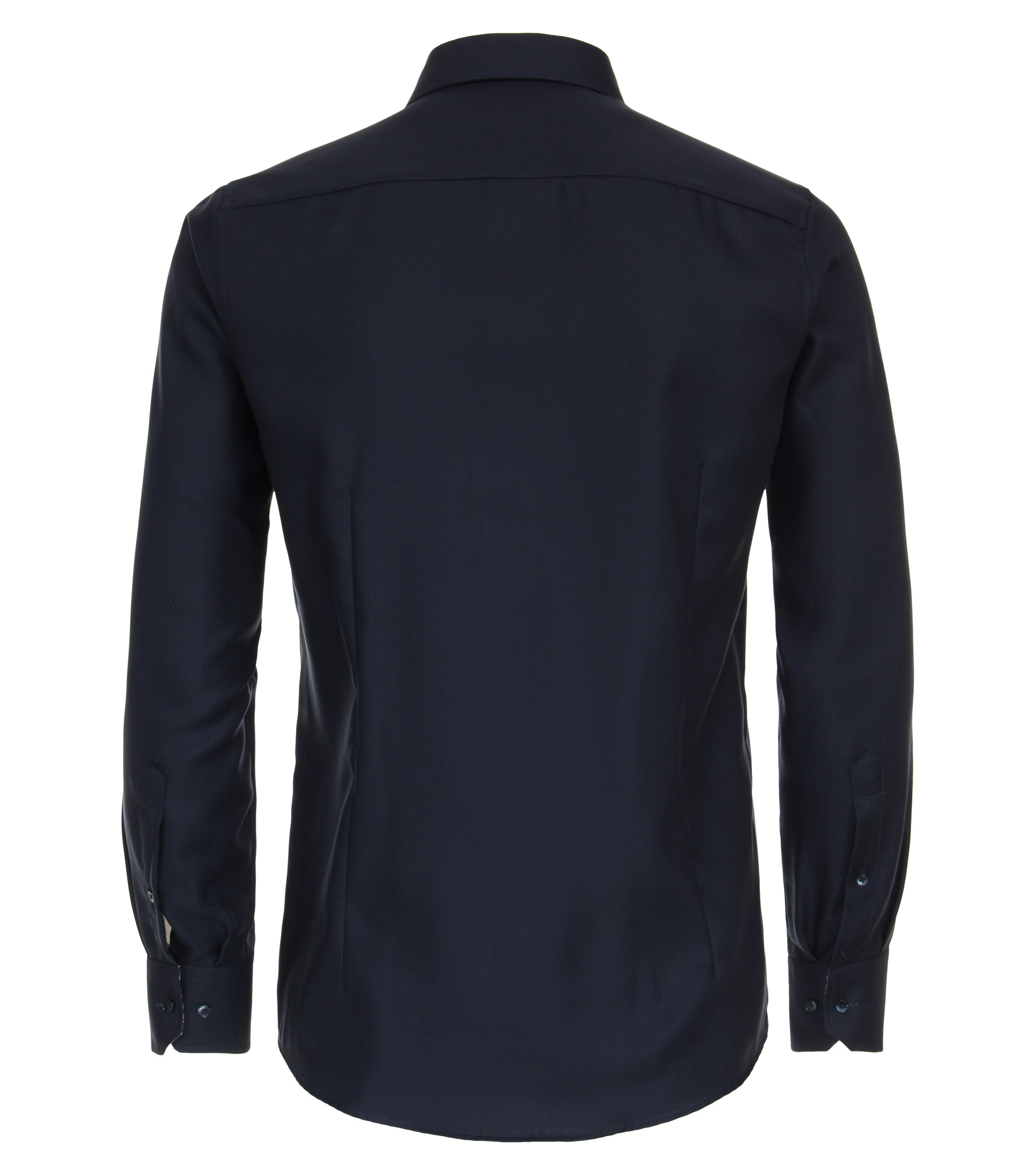 Ein Businesshemd im uni Muster in der Farbe Dunkelblau