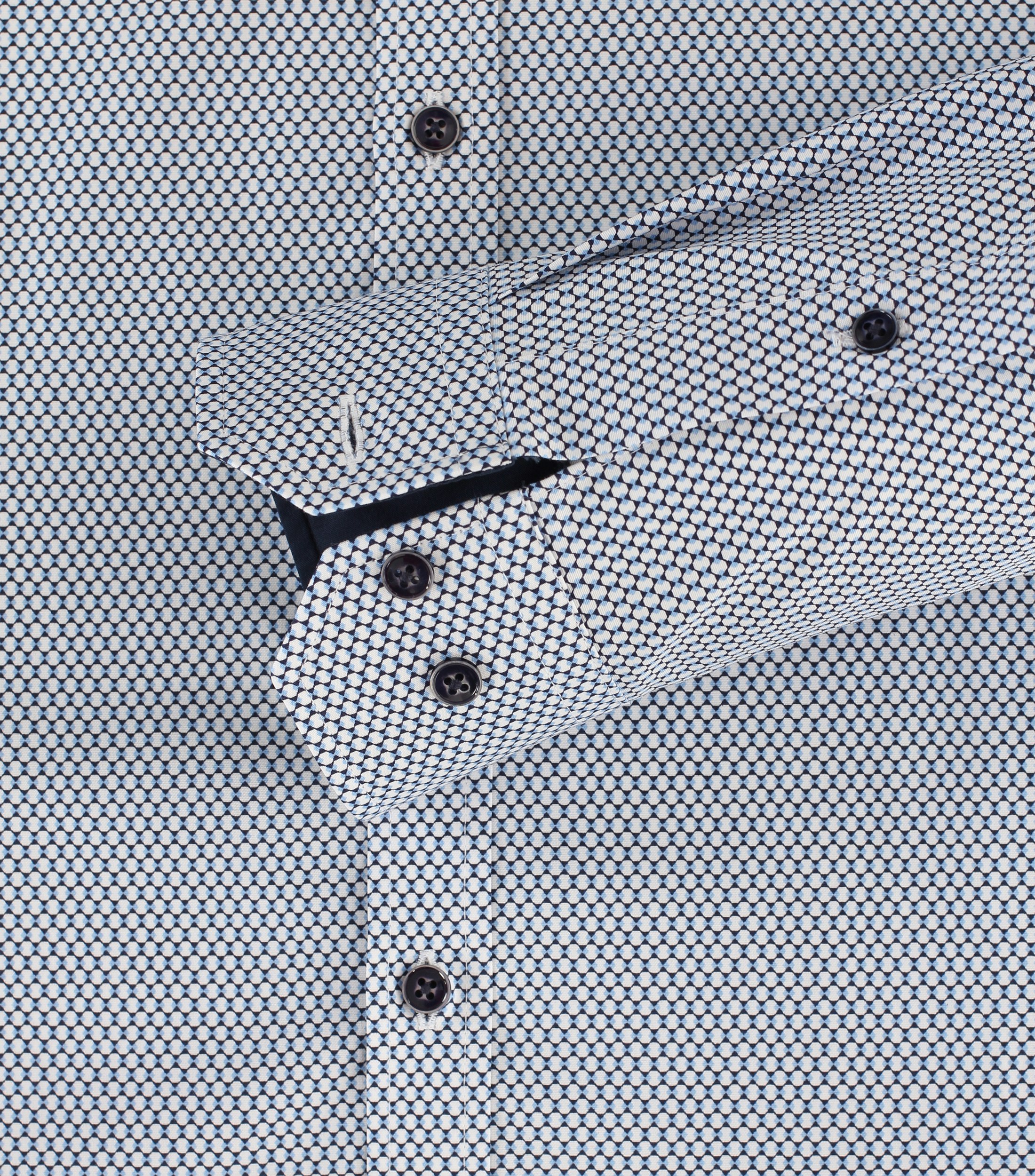 Ein Businesshemd im Print Muster in der Farbe Mittelblau