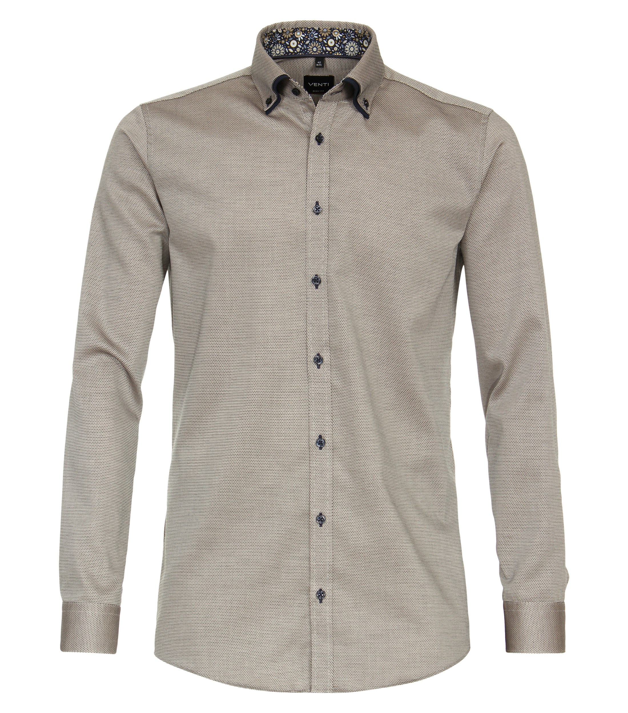 Ein Businesshemd im uni Muster in der Farbe Gelb