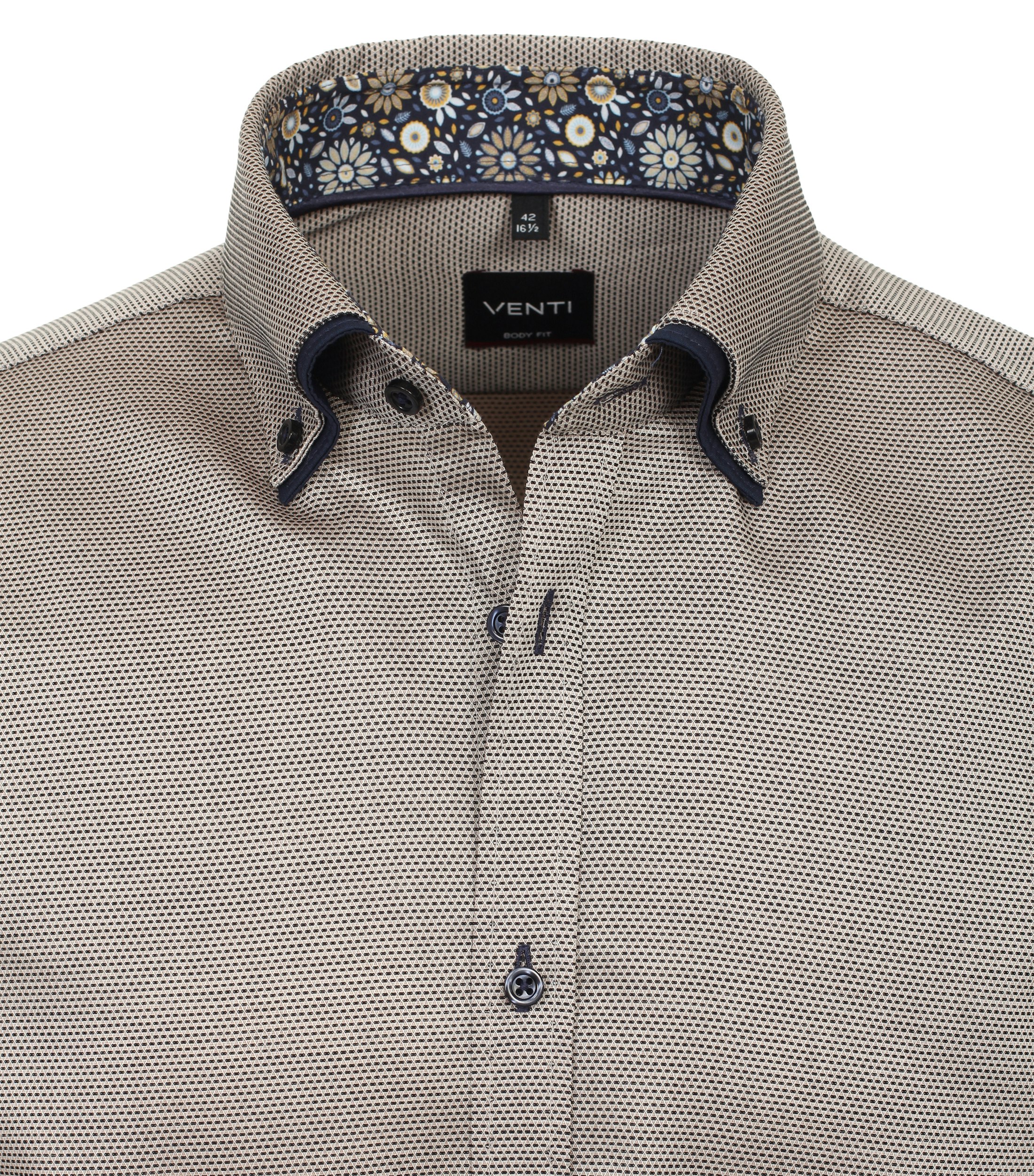 Ein Businesshemd im uni Muster in der Farbe Gelb