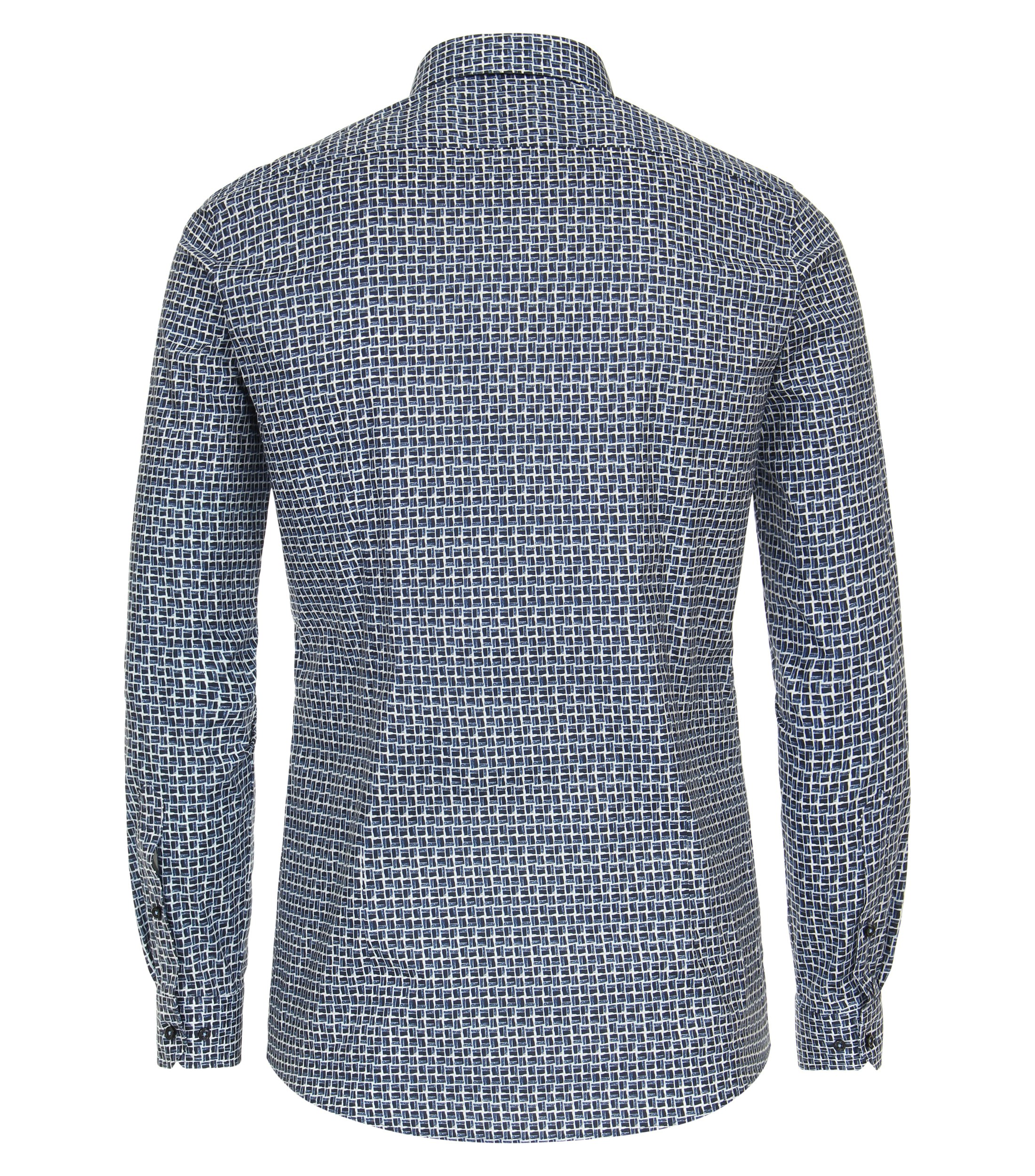 Ein Businesshemd im Print Muster in der Farbe Mittelblau