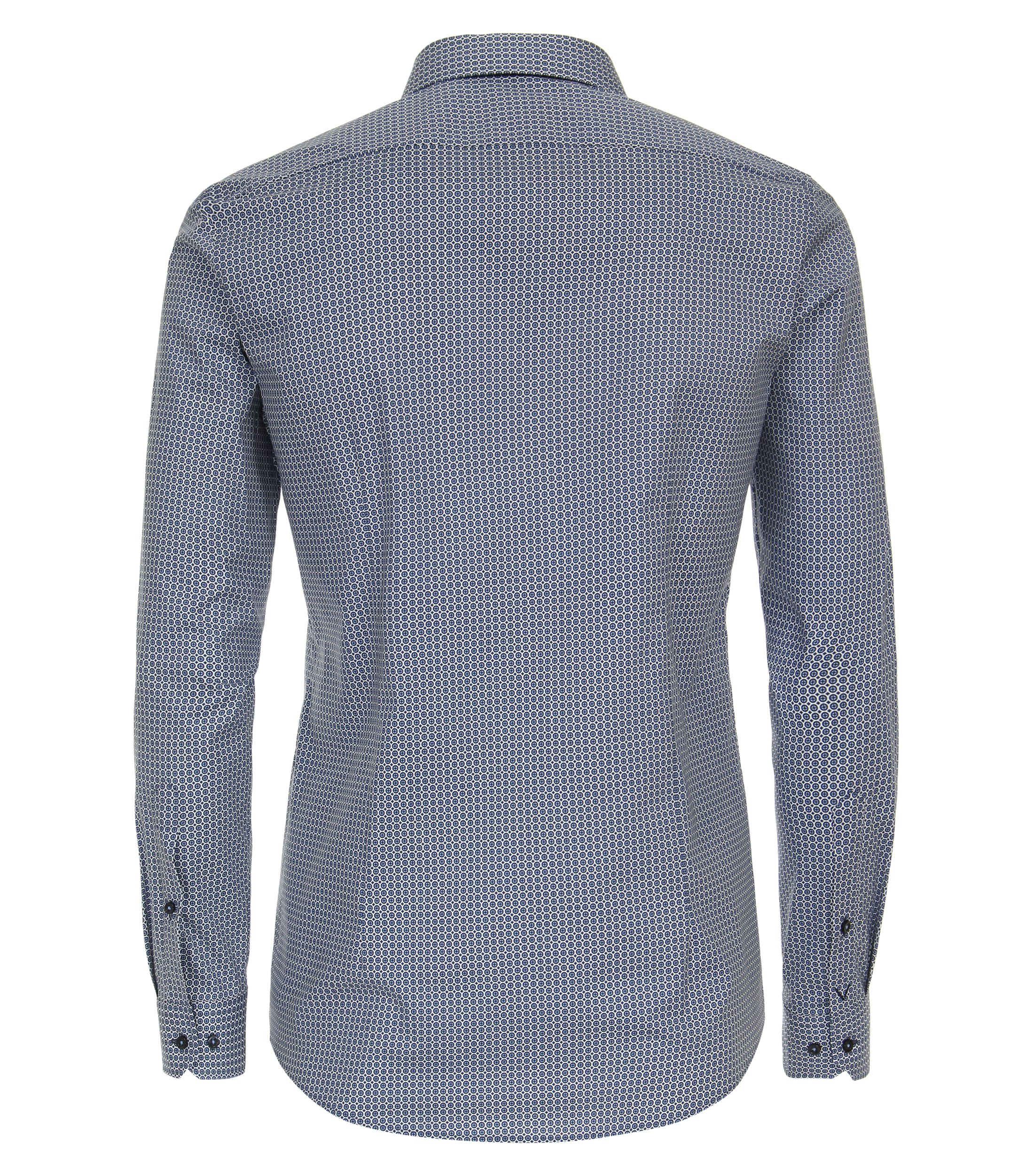 Ein Businesshemd im Print Muster in der Farbe Mittelblau