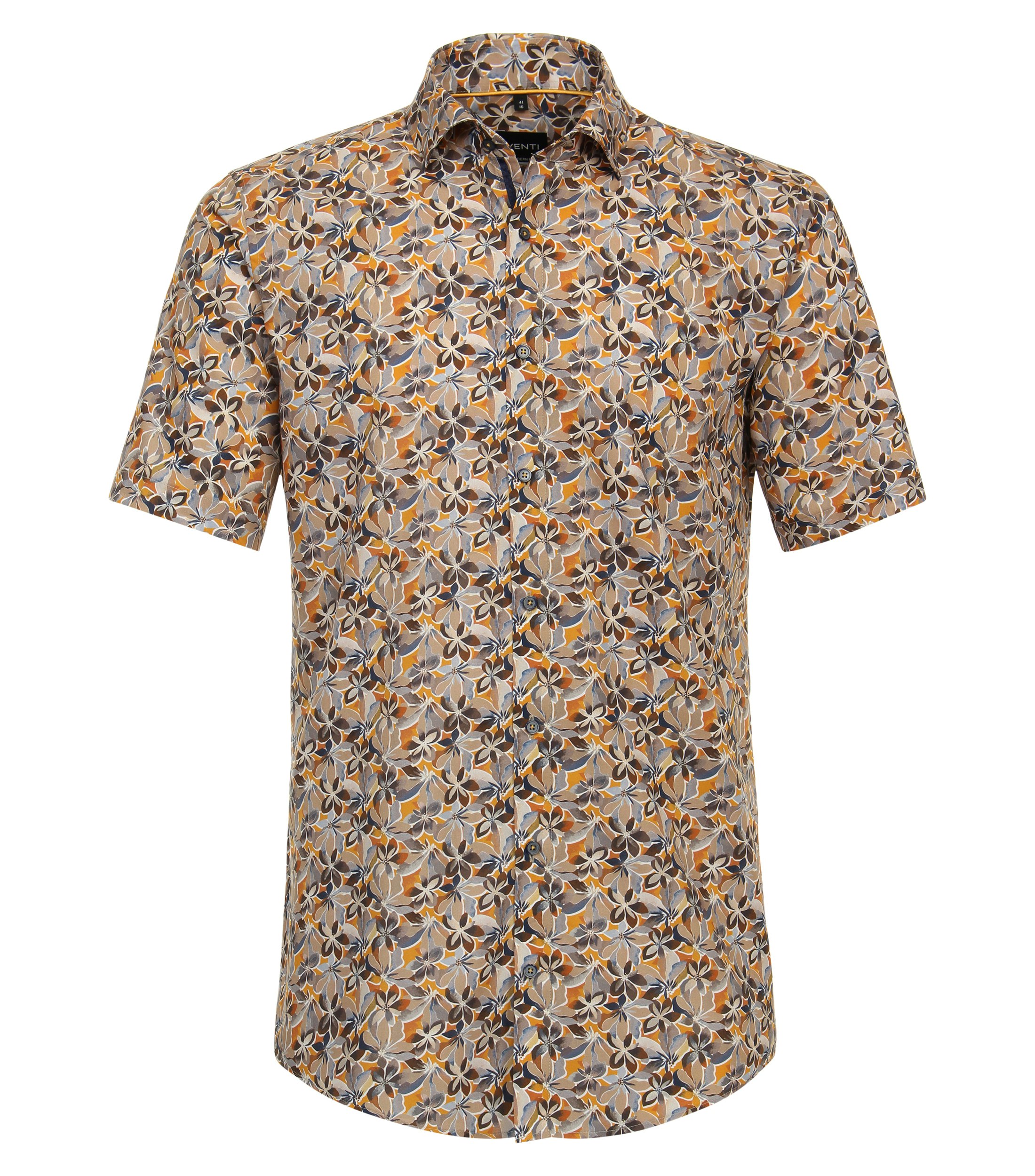 Ein Businesshemd im Print Muster in der Farbe Beige