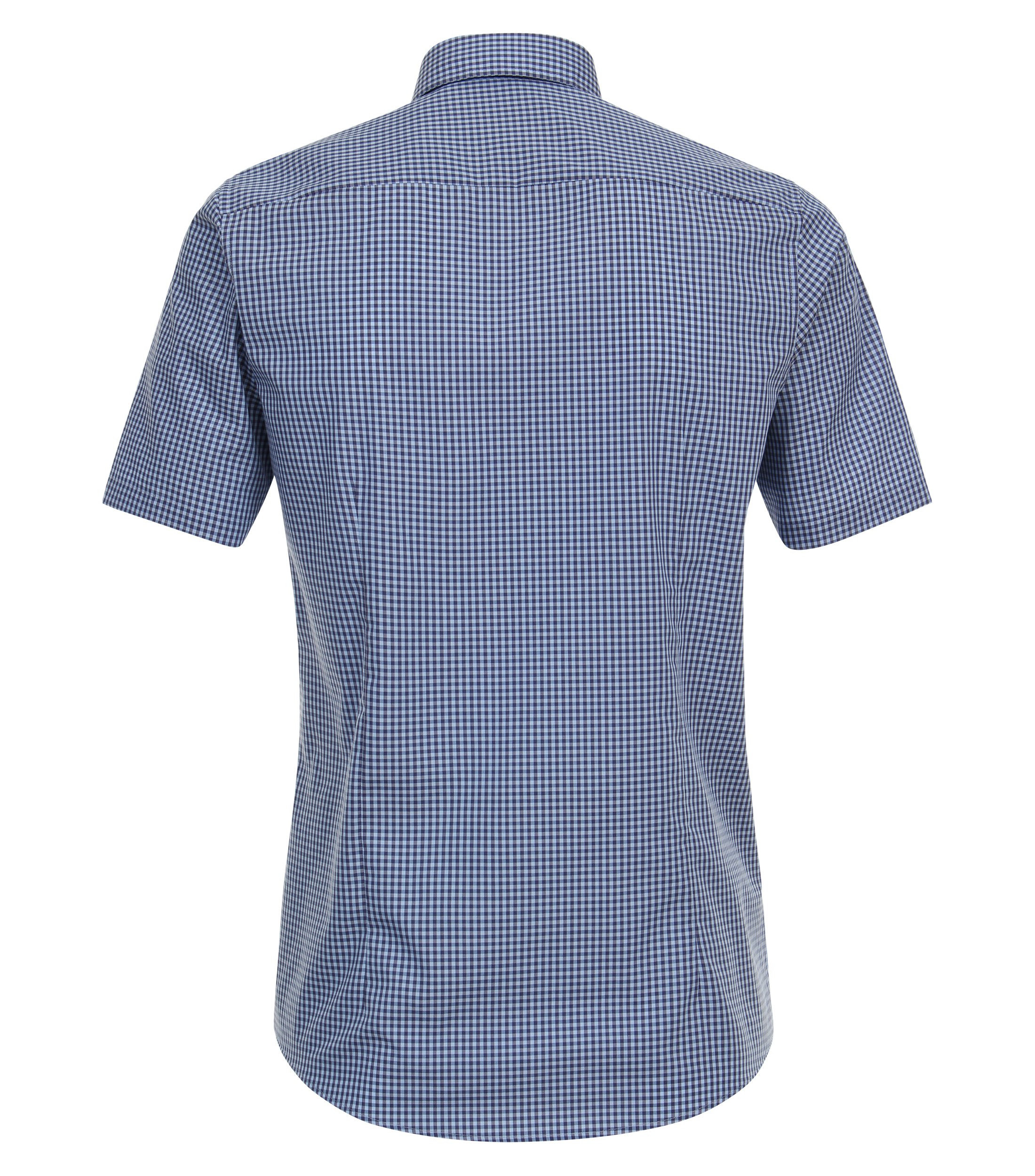 Ein Businesshemd im kariert Muster in der Farbe Mittelblau