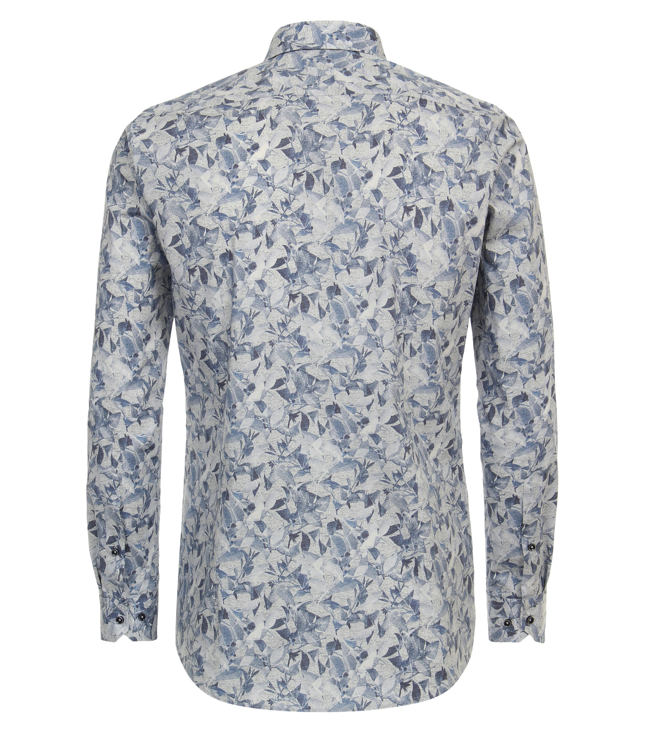 Ein Businesshemd im Print Muster in der Farbe Mittelblau