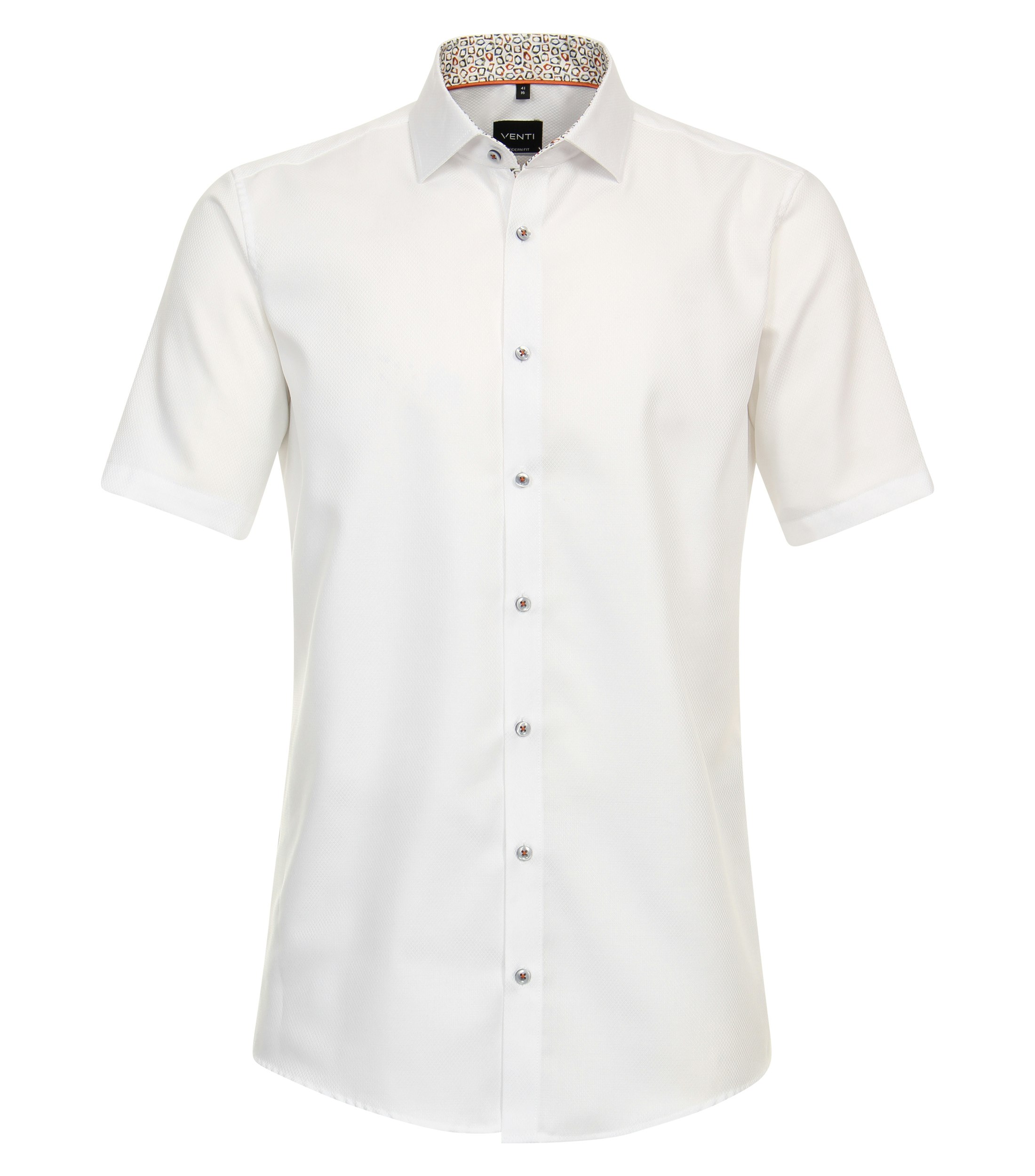 Ein Businesshemd im uni Muster in der Farbe Weiß