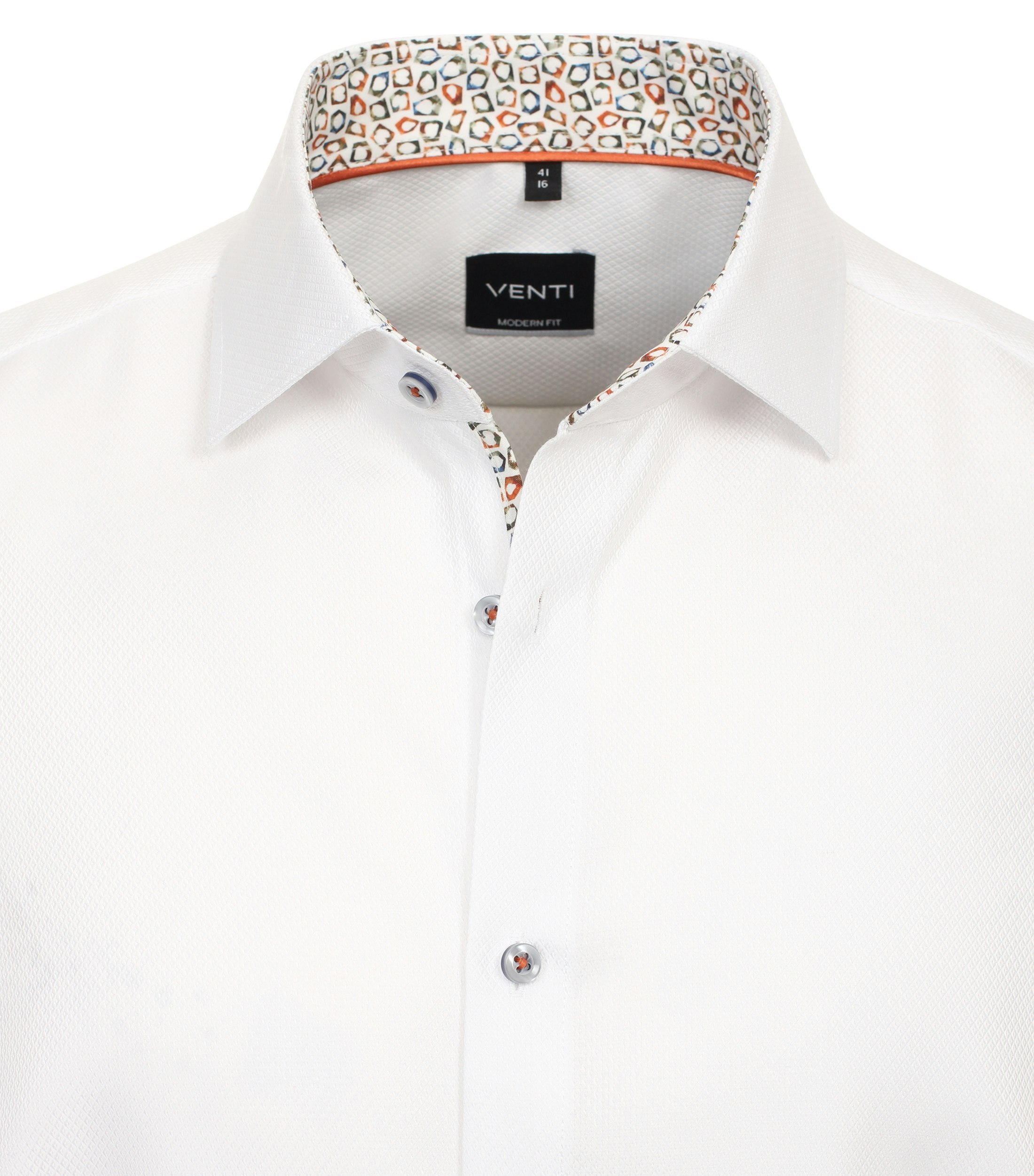 Ein Businesshemd im uni Muster in der Farbe Weiß