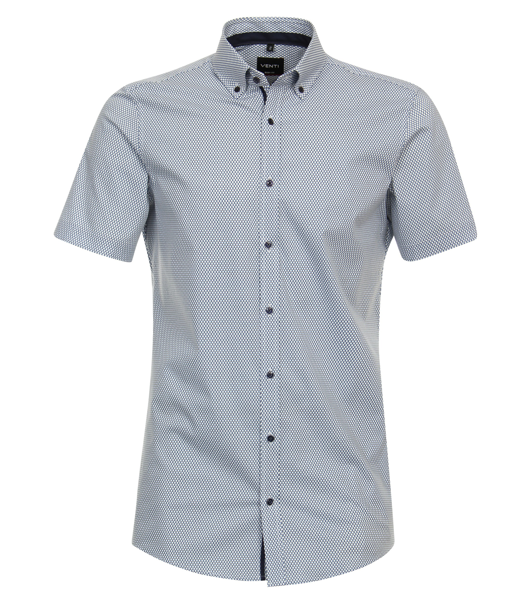 Ein Businesshemd im Print Muster in der Farbe Mittelblau